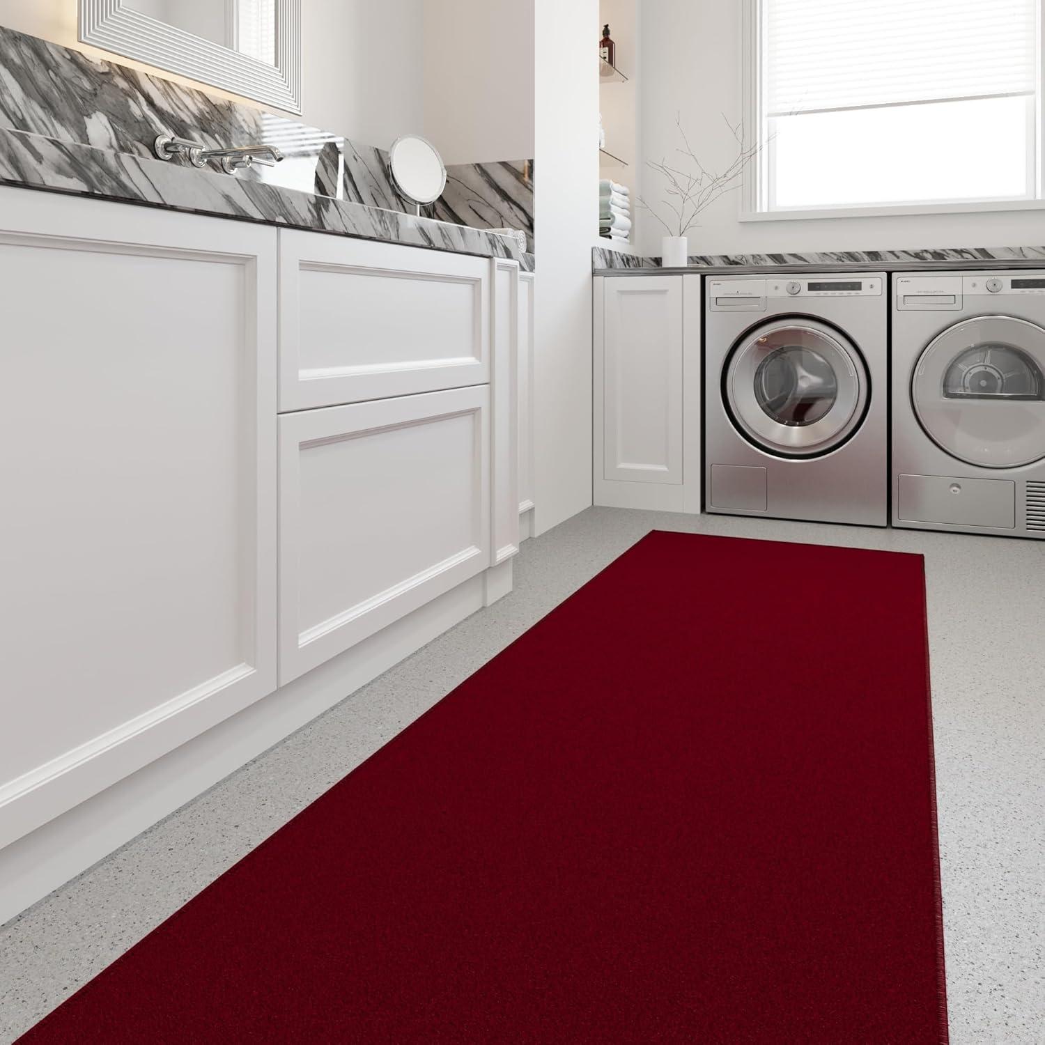 Ottomanson Ottohome Non-Slip Solid Area Rug For Living Room, Hallway Runner, Entryway Rug