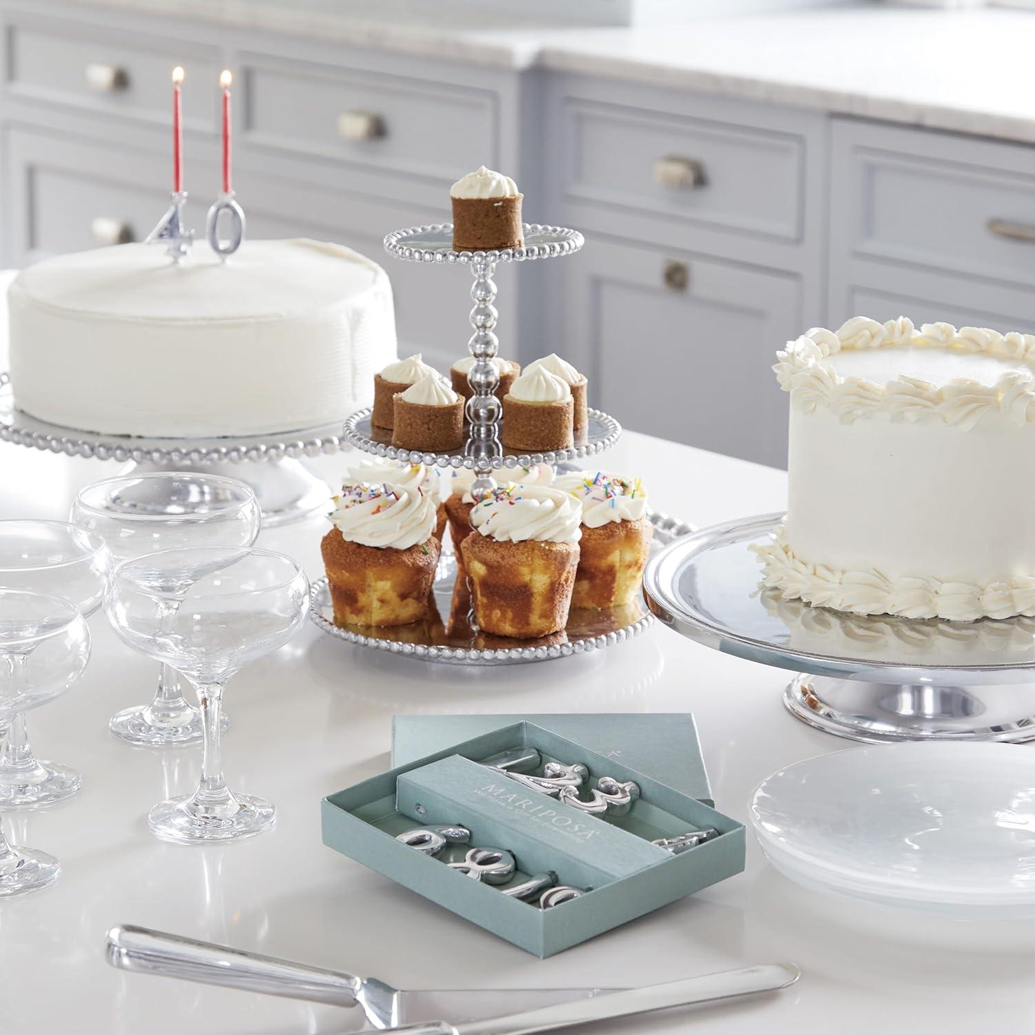 Mariposa Let's Celebrate 3'' H Metal Tabletop Candlestick