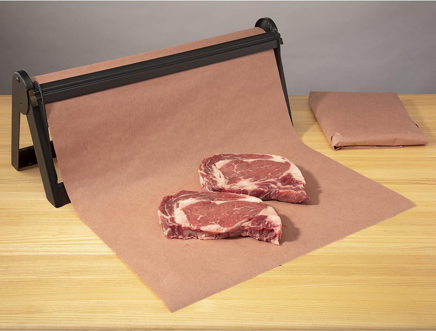 Black Aluminum Butcher Paper Holder with Cutter Dispenser