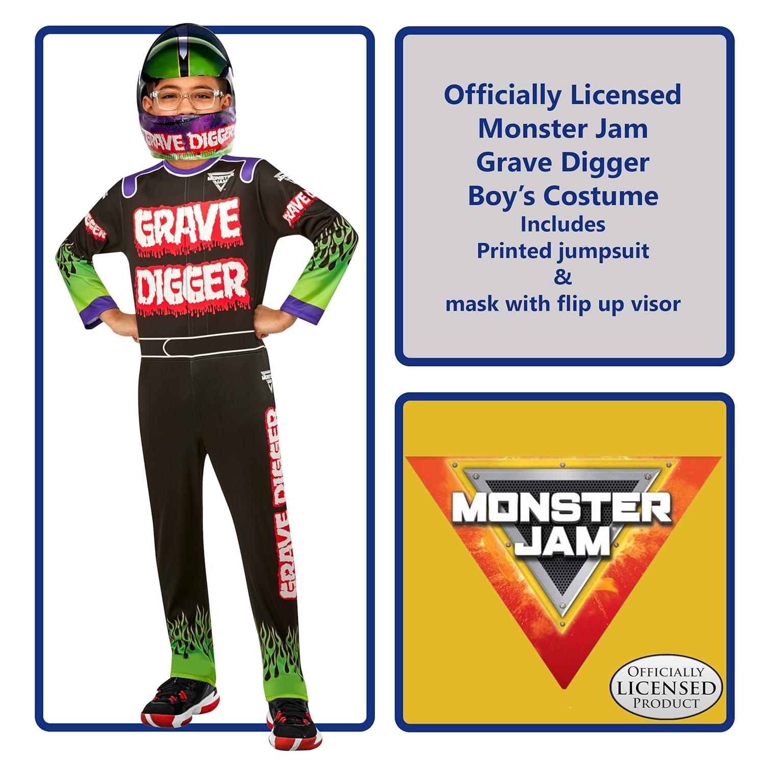 Rubies Monster Jam Grave Digger Boy's Costume Large