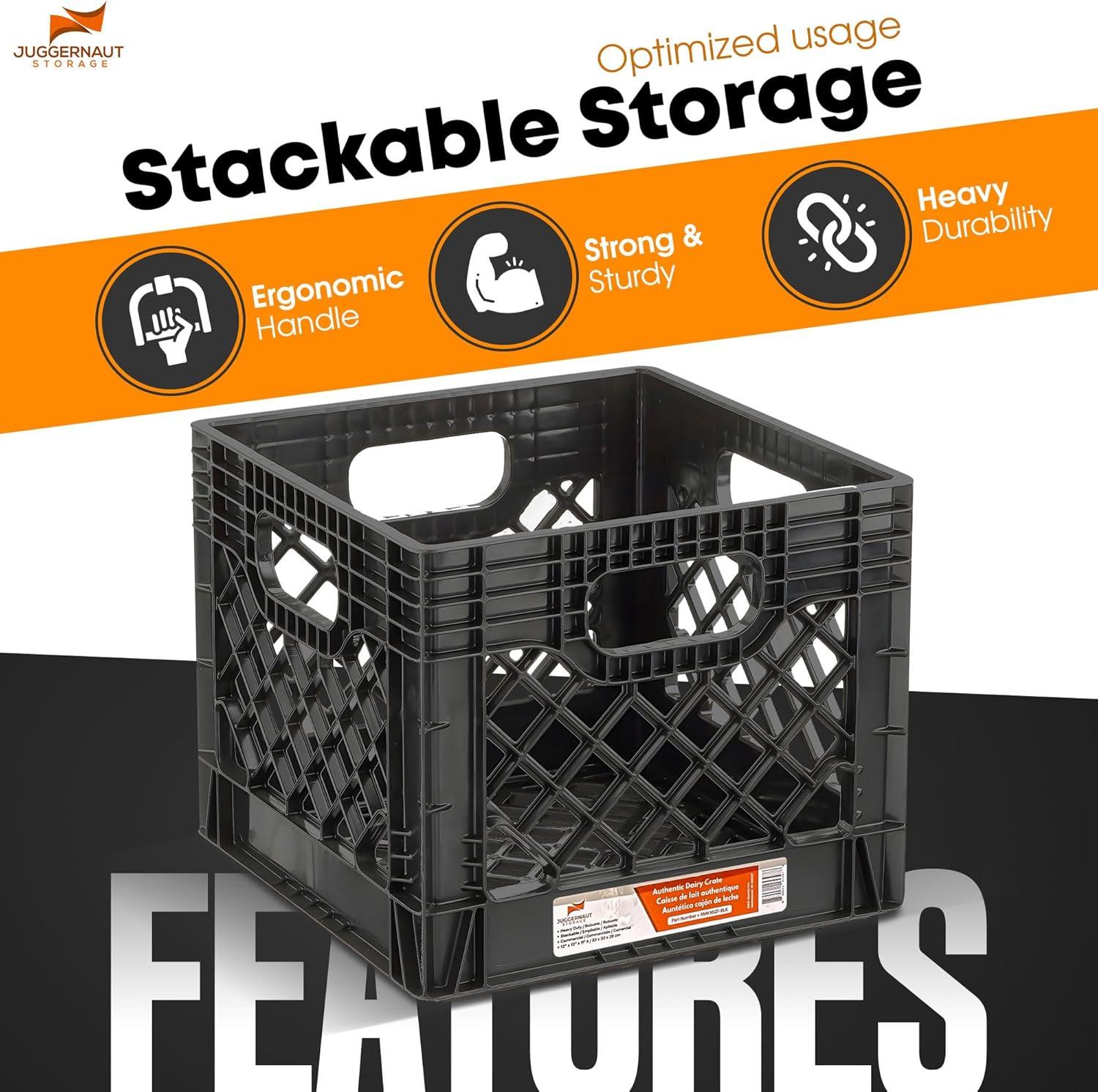 Juggernaut Storage Juggernaut Storage Crate for Office Storage & Classroom Organization, 2-Pack