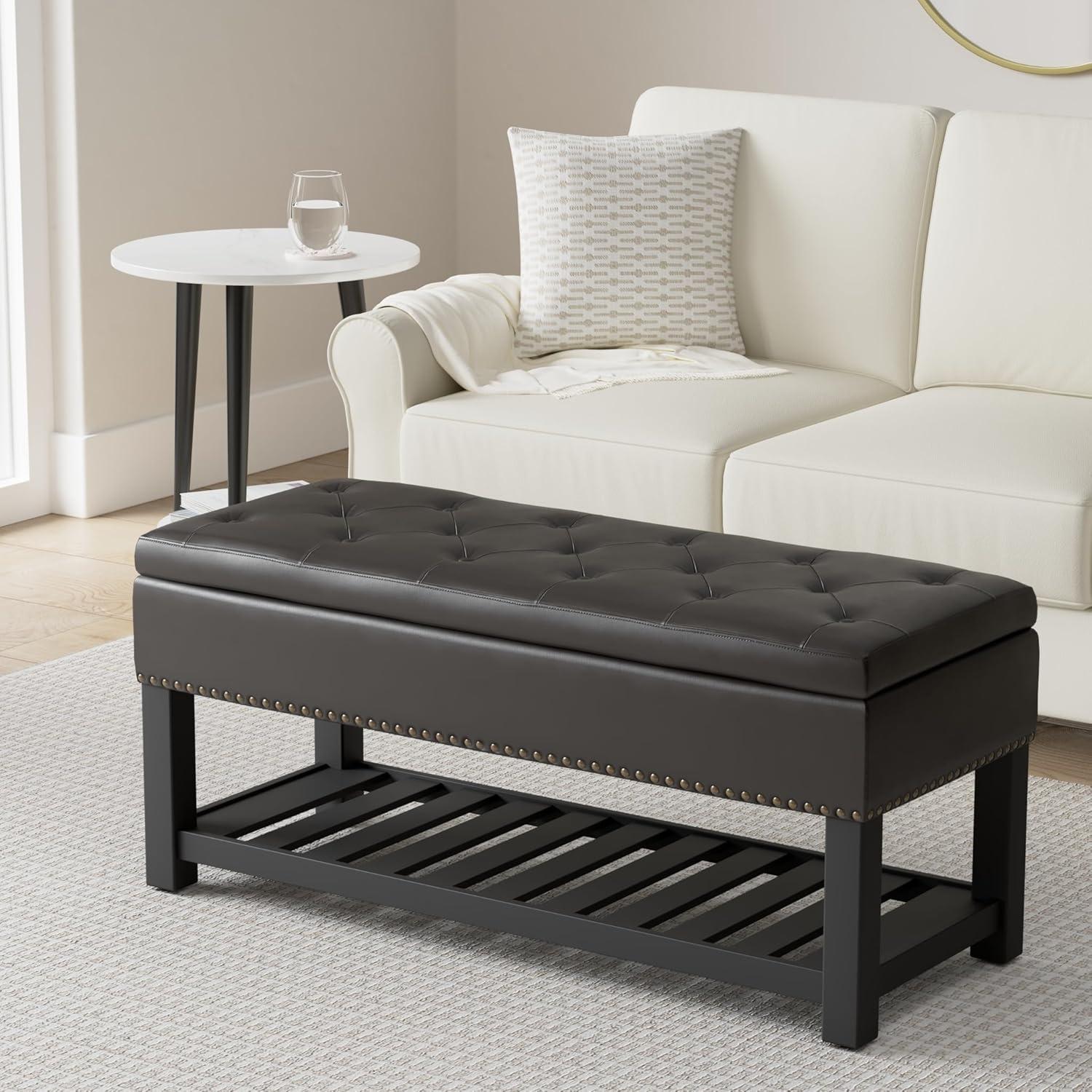 Lomond Faux Leather Upholstered Storage Bench