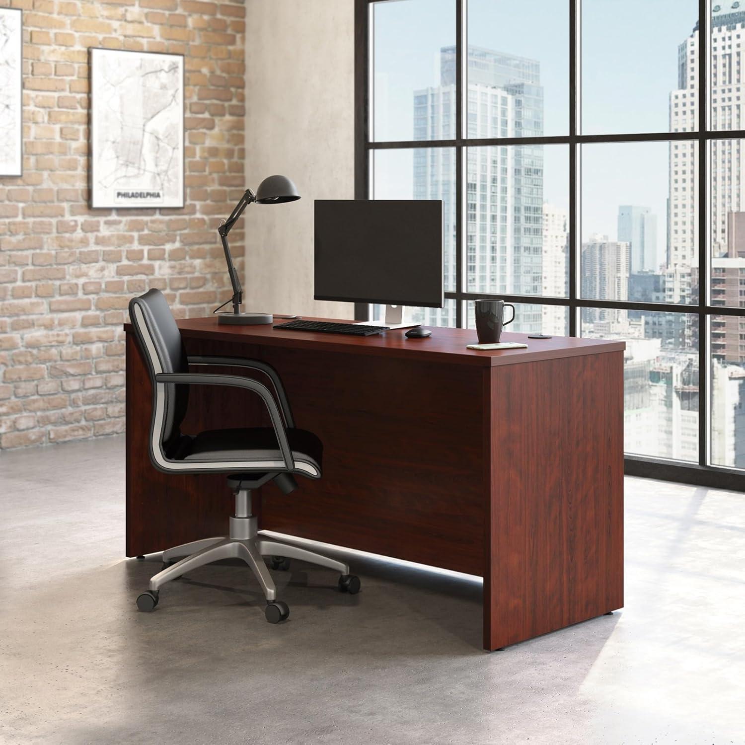 Sauder Affirm Engineered Wood 60" x 24" Computer Desk in Classic Cherry