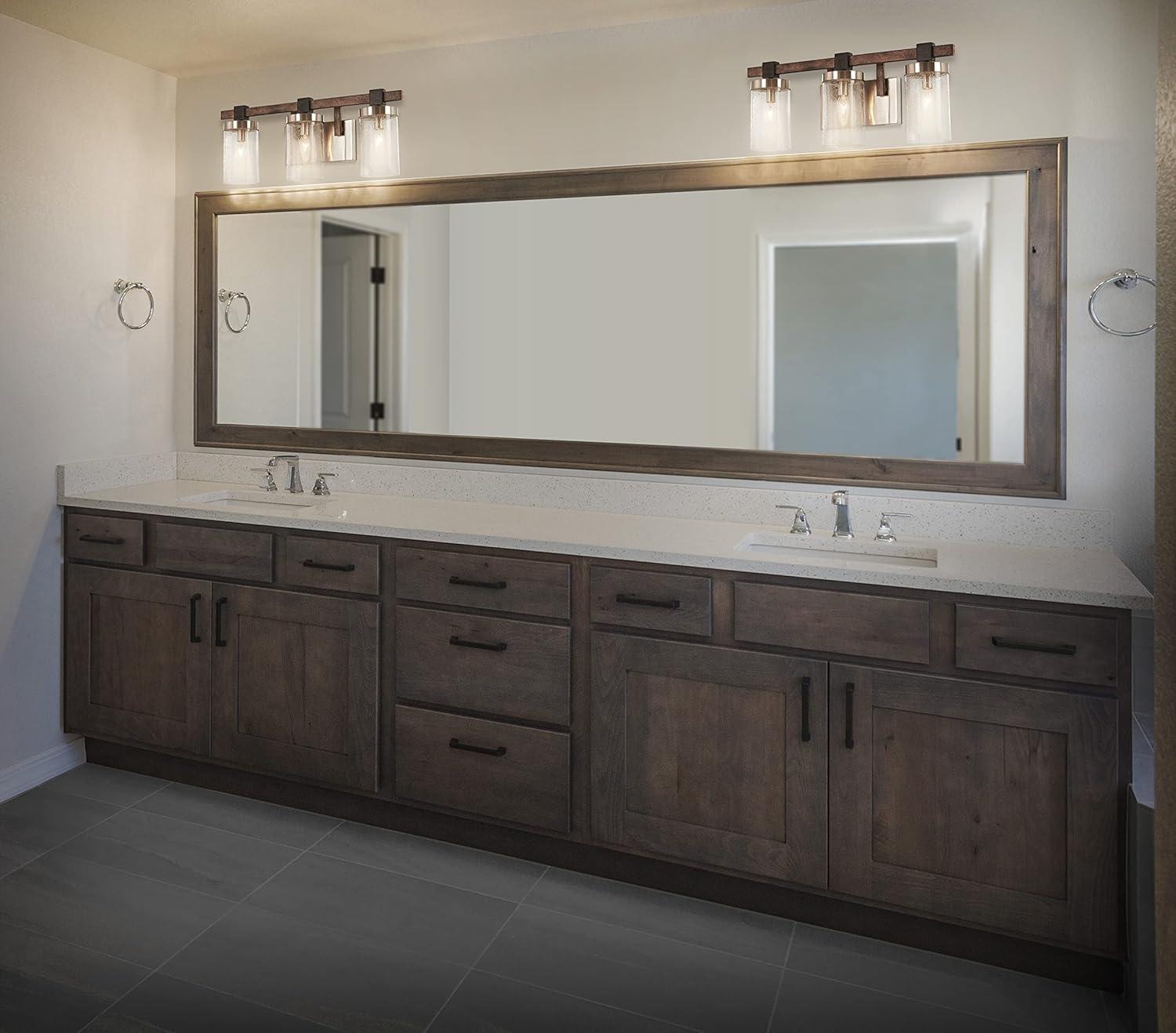 3 Light Bath Vanity Approved For Damp Locations In Transitional Style 8.75 Inches Tall By 22.5 Inches Wide Minka Lavery 4633-106