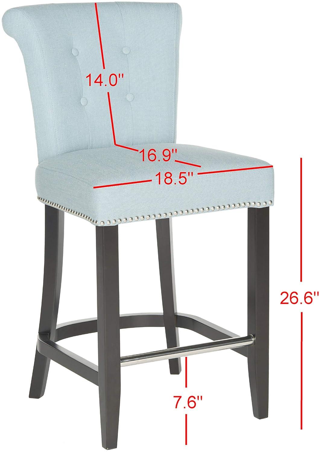 Addo Ring Counter Stool - HUD8241 - Sky Blue - Safavieh
