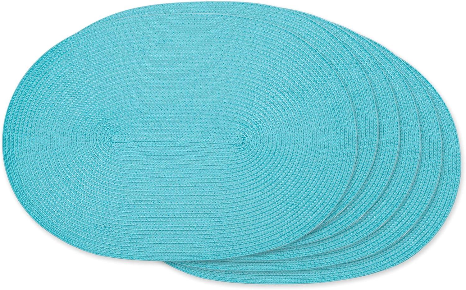 Aqua Oval Pp Woven Placemat (Set of 6)