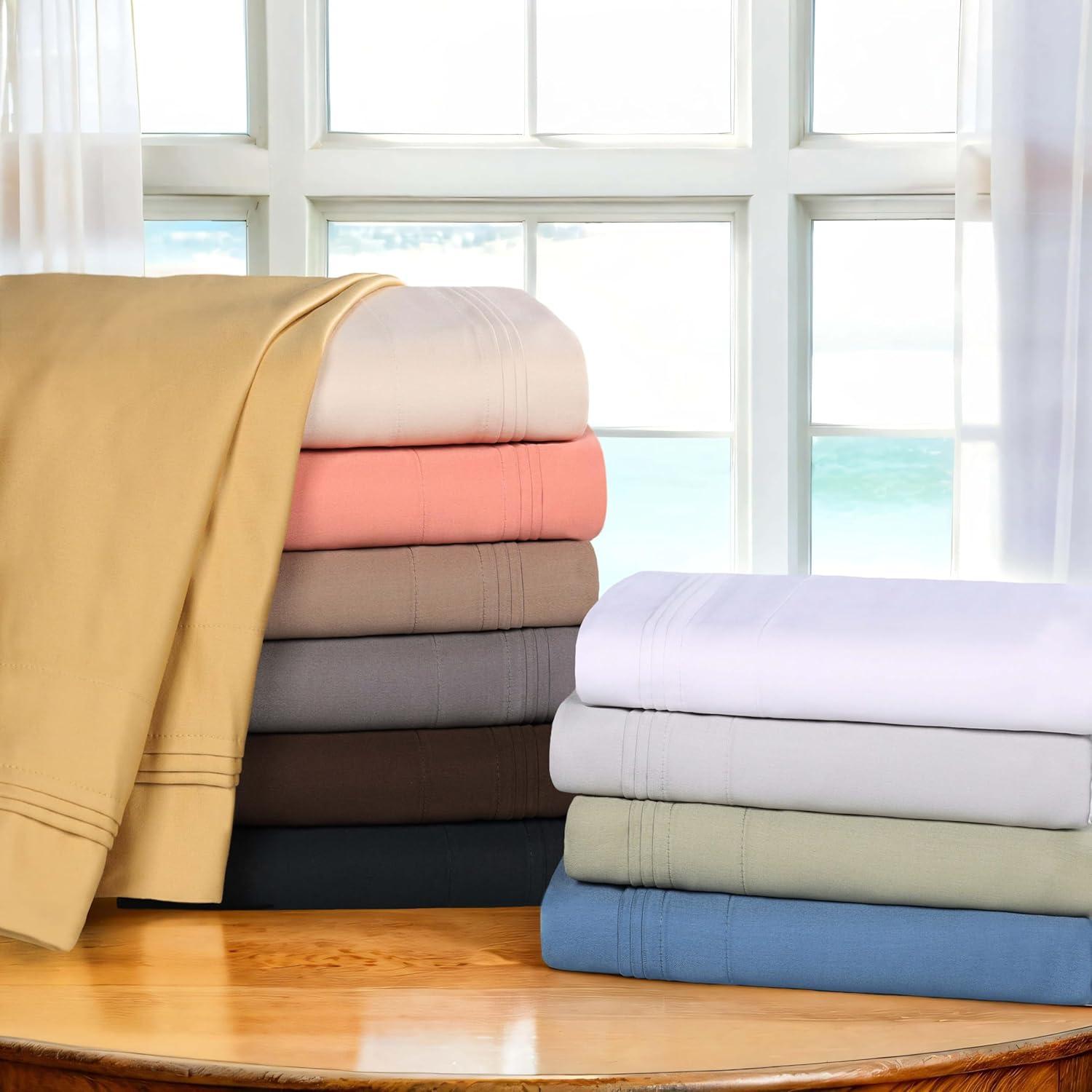 Superior Egyptian Cotton Deep Pocket Solid Luxury 1500 Thread Count Sheet Set