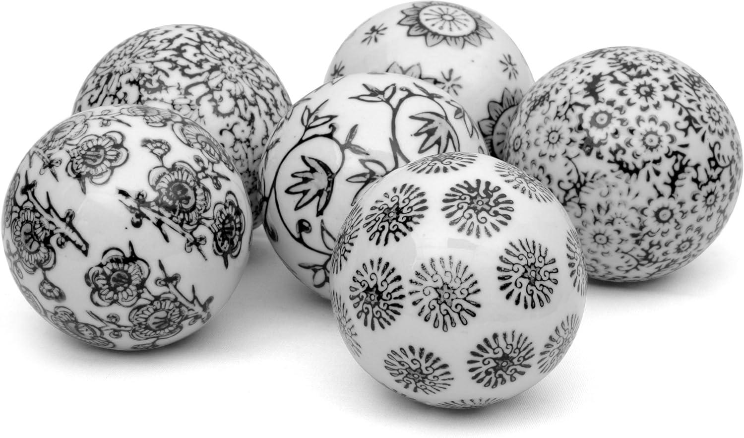 Ming Dynasty Inspired 3" Porcelain Decorative Ball Set