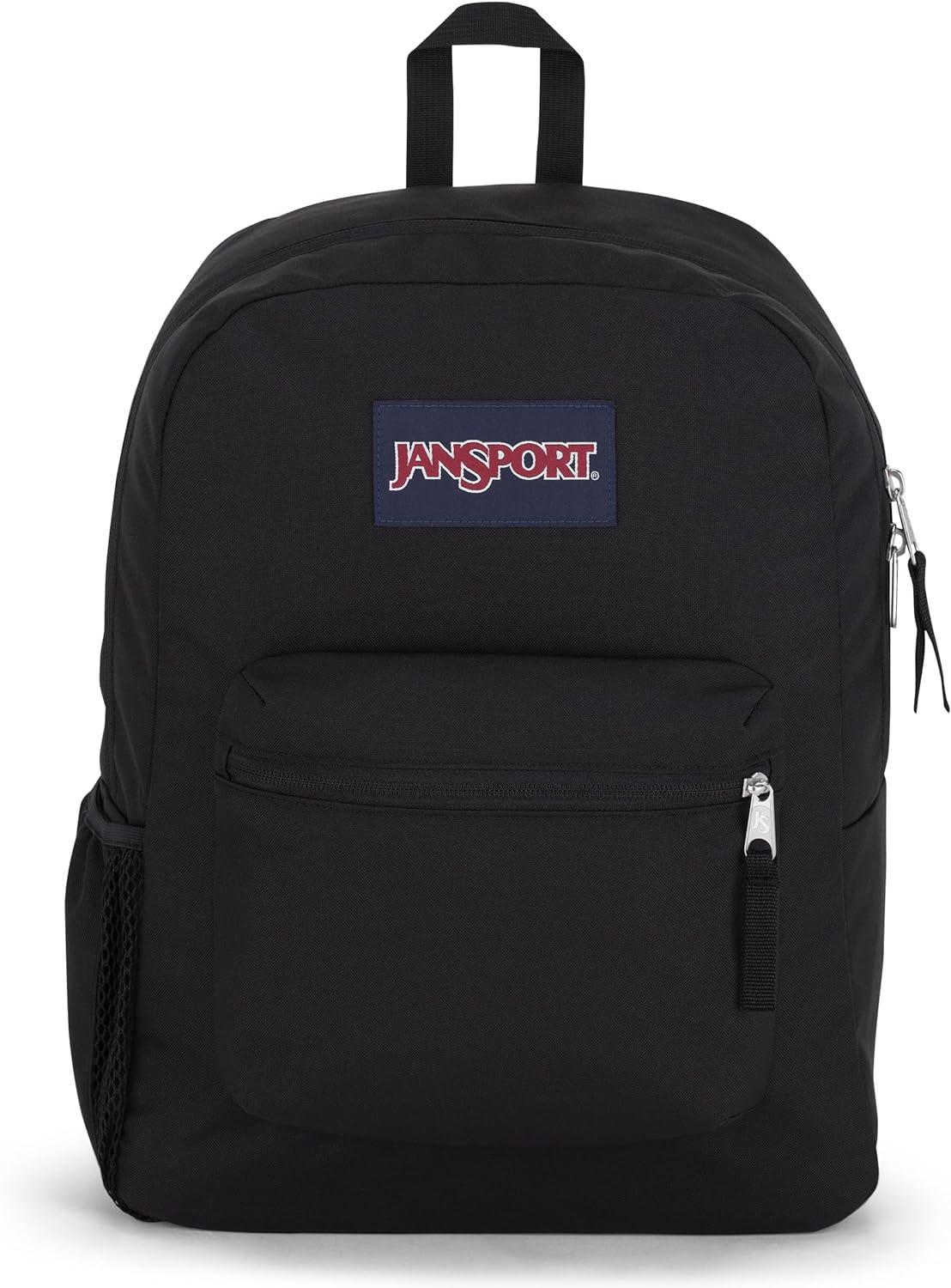 Black 600D Polyester Unisex School Backpack with Padded Straps