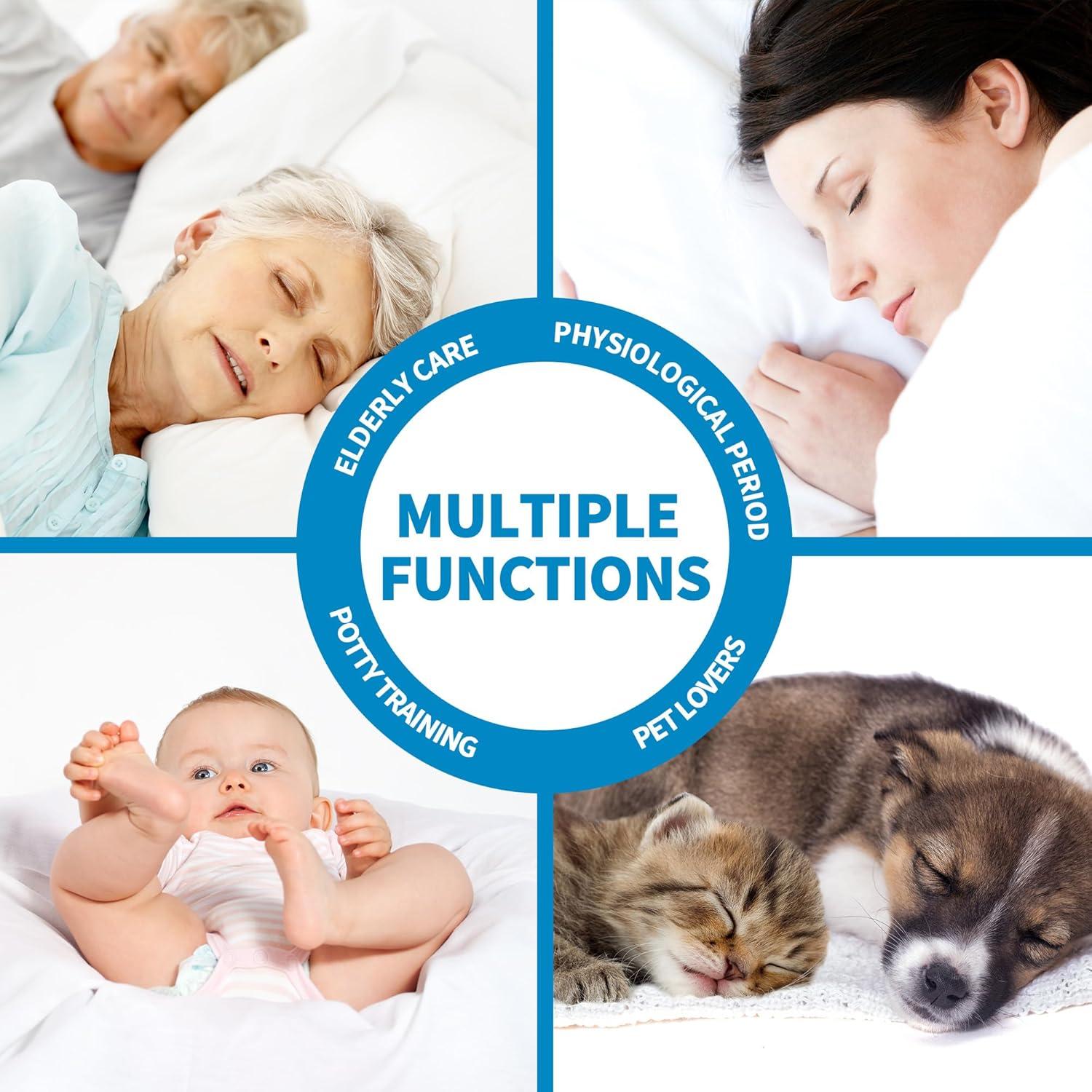 Queen Size Waterproof Mattress Protector, 40% Rayon From Bamboo Cooling Mattress Pad Cover, 3D Air Fabric Breathable Mattress Pad Fitted With Deep Pocket 6"- 15" Machine Washable