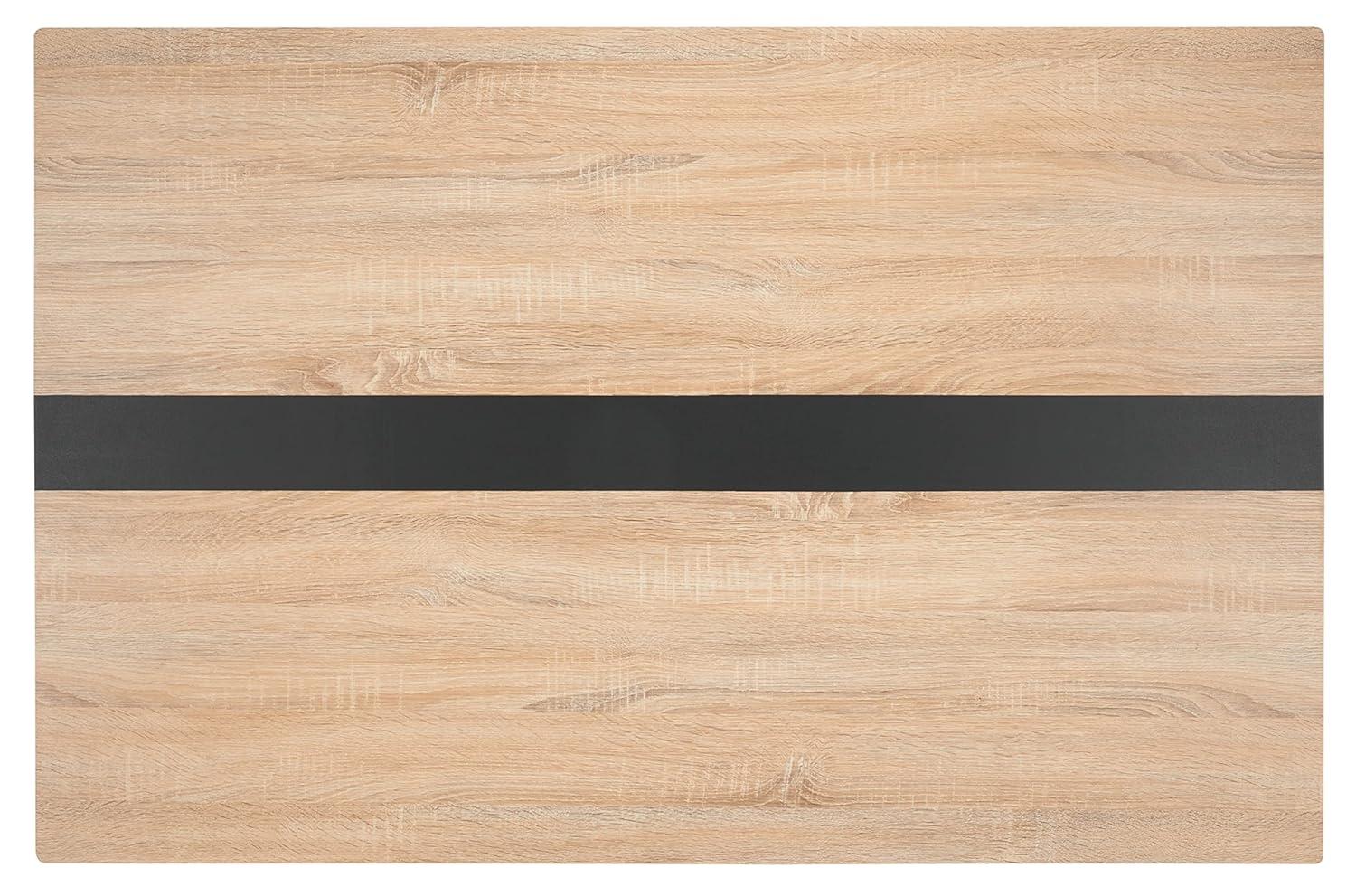 Leith Dining Table - Natural/Black - Safavieh