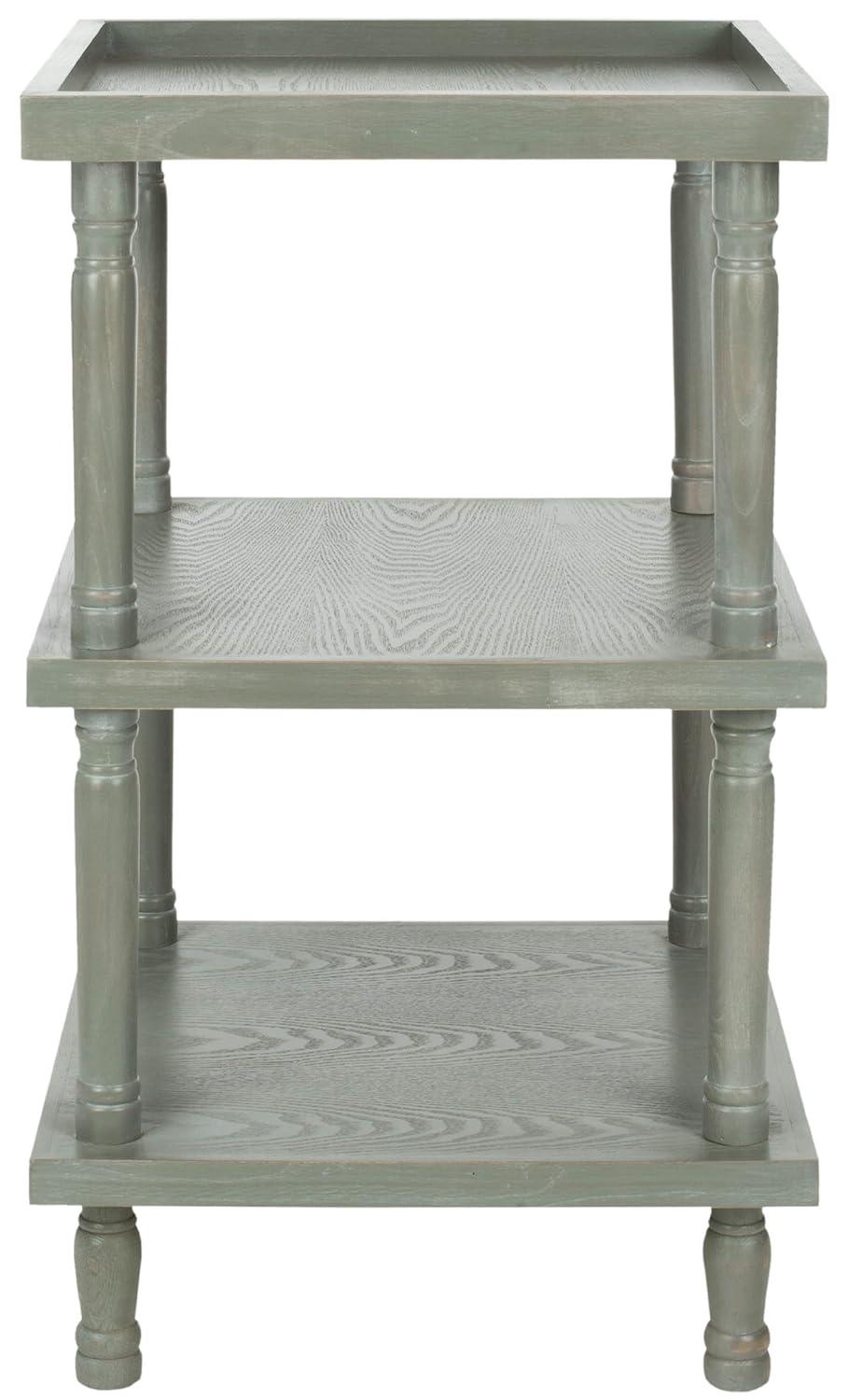 Esmeralda 3 Tier Side Table- Ash Grey - Safavieh.