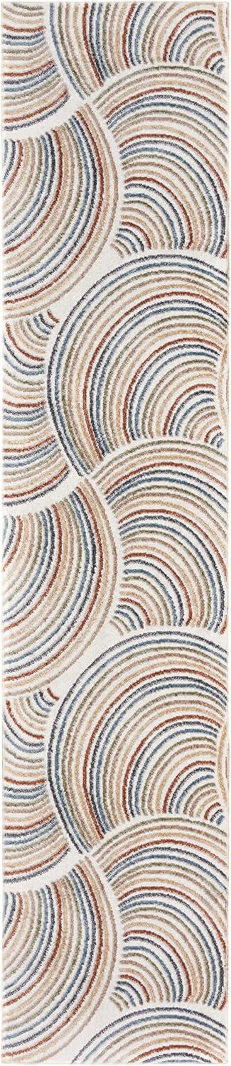 Nourison Astra Machine Washable Contemporary Rainbow Kids Indoor Rug