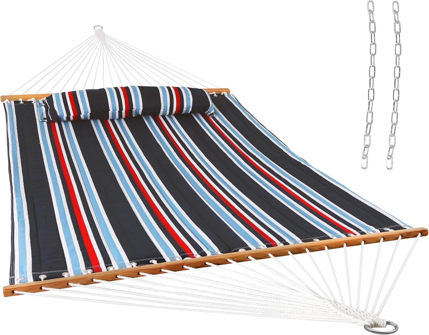 2-Person Quilted Polyester Spreader Bar Hammock