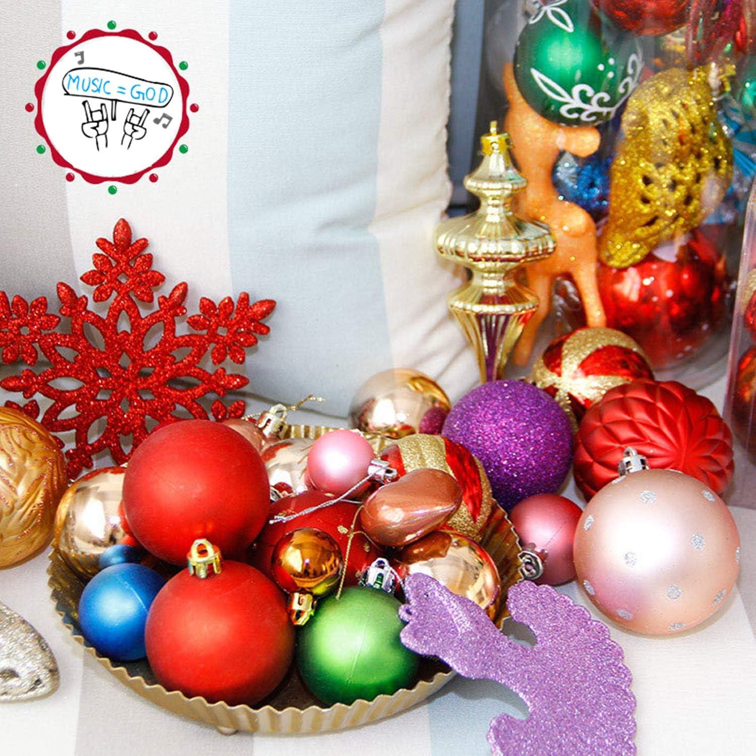 24 Pack Christmas Balls Ornaments Mini Shatterproof Ball for Christmas Tree Decorations 1.2 Inch (Multicolor)