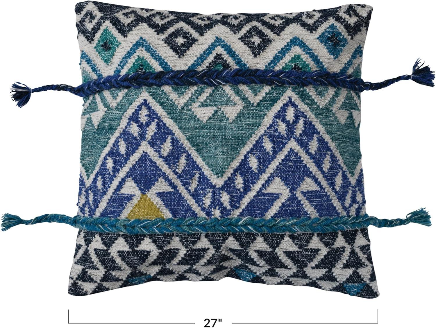 Creative Co-Op Embroidered Cotton Blend Pillow Cover