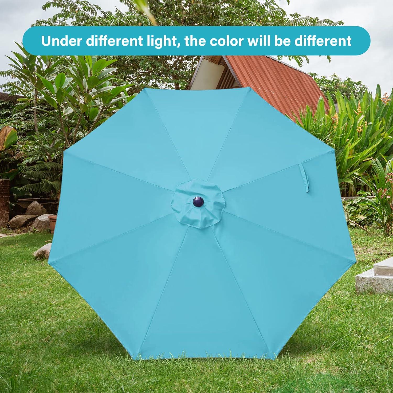 Simple Deluxe 9 ft Outdoor Patio Umbrella -Turquoise