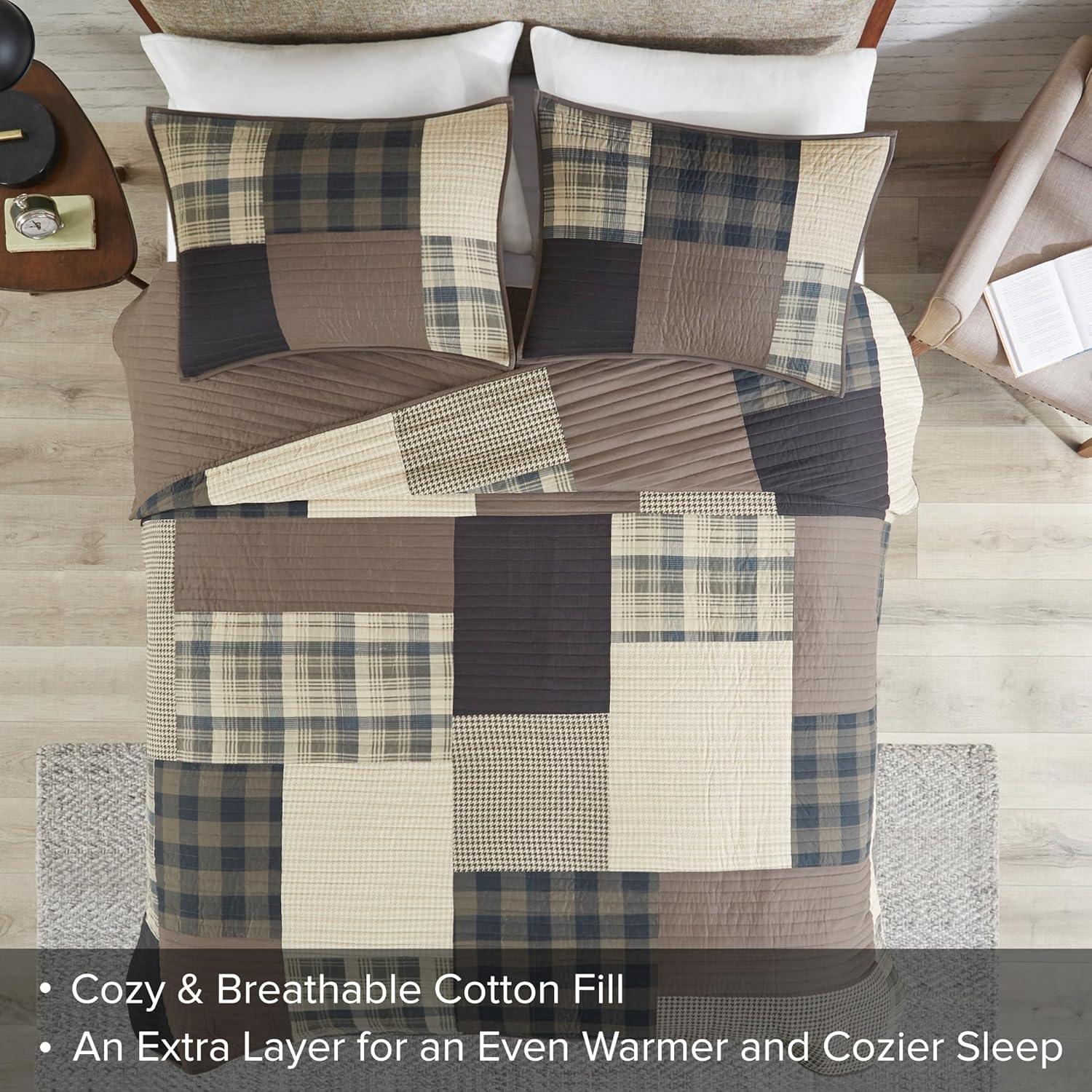 Winter Hills Oversized Cotton Quilt Bedding Set Tan - Woolrich