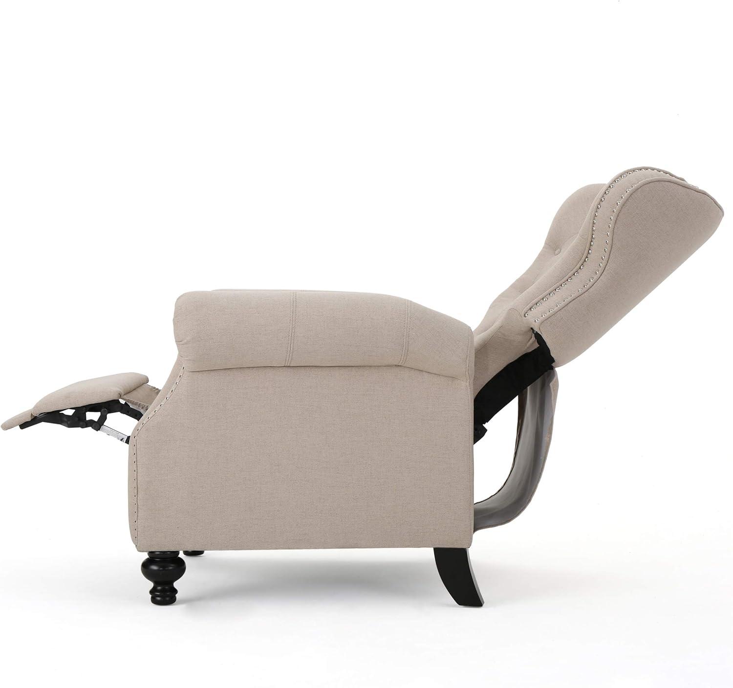 Crestview Cream Spot Handcrafted Recliner Accent Chair