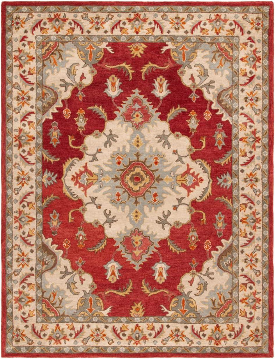 Antiquity Red and Grey Hand Tufted Wool Area Rug