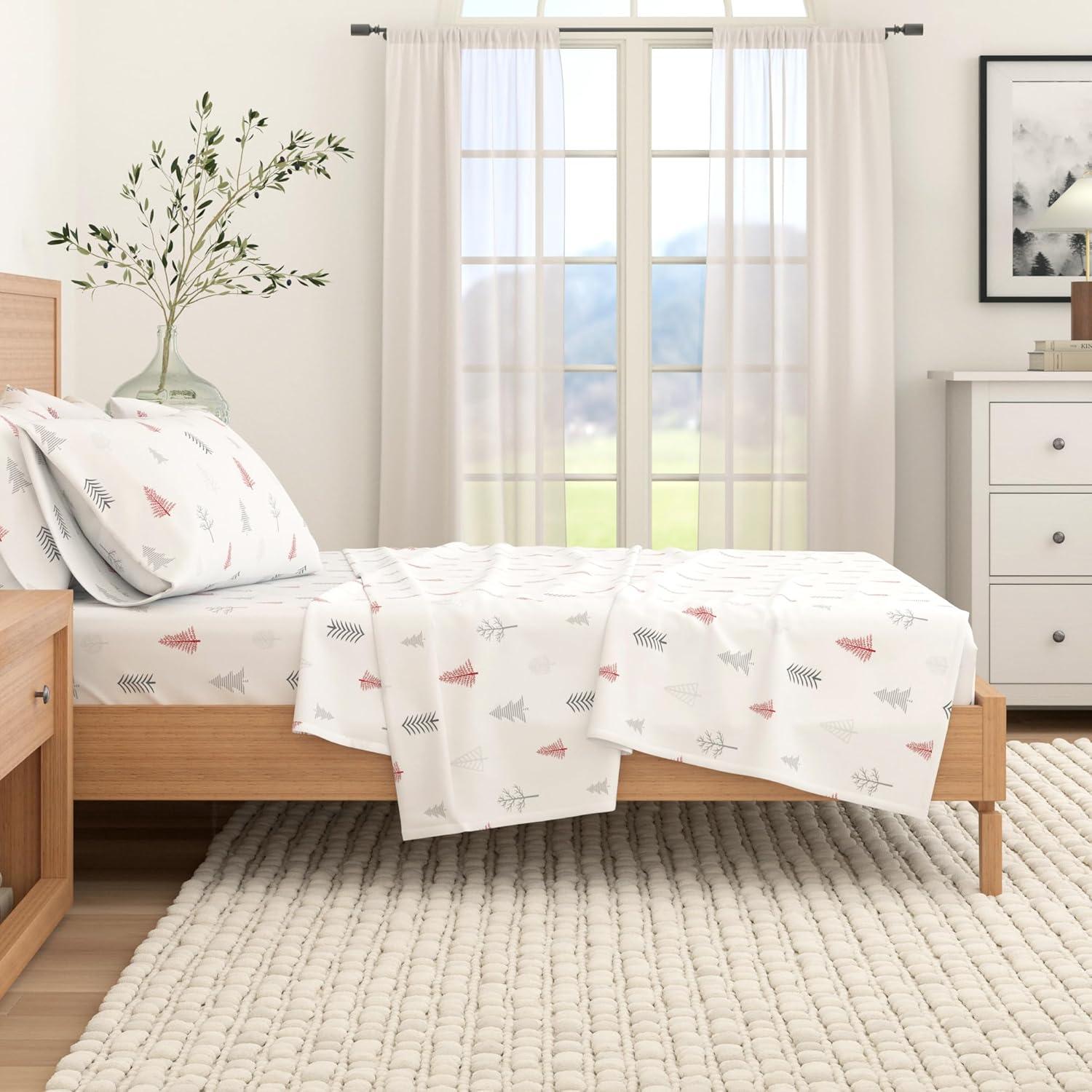 FreshFolds 100% Cotton Lodge Printed Flannel Sheet Set