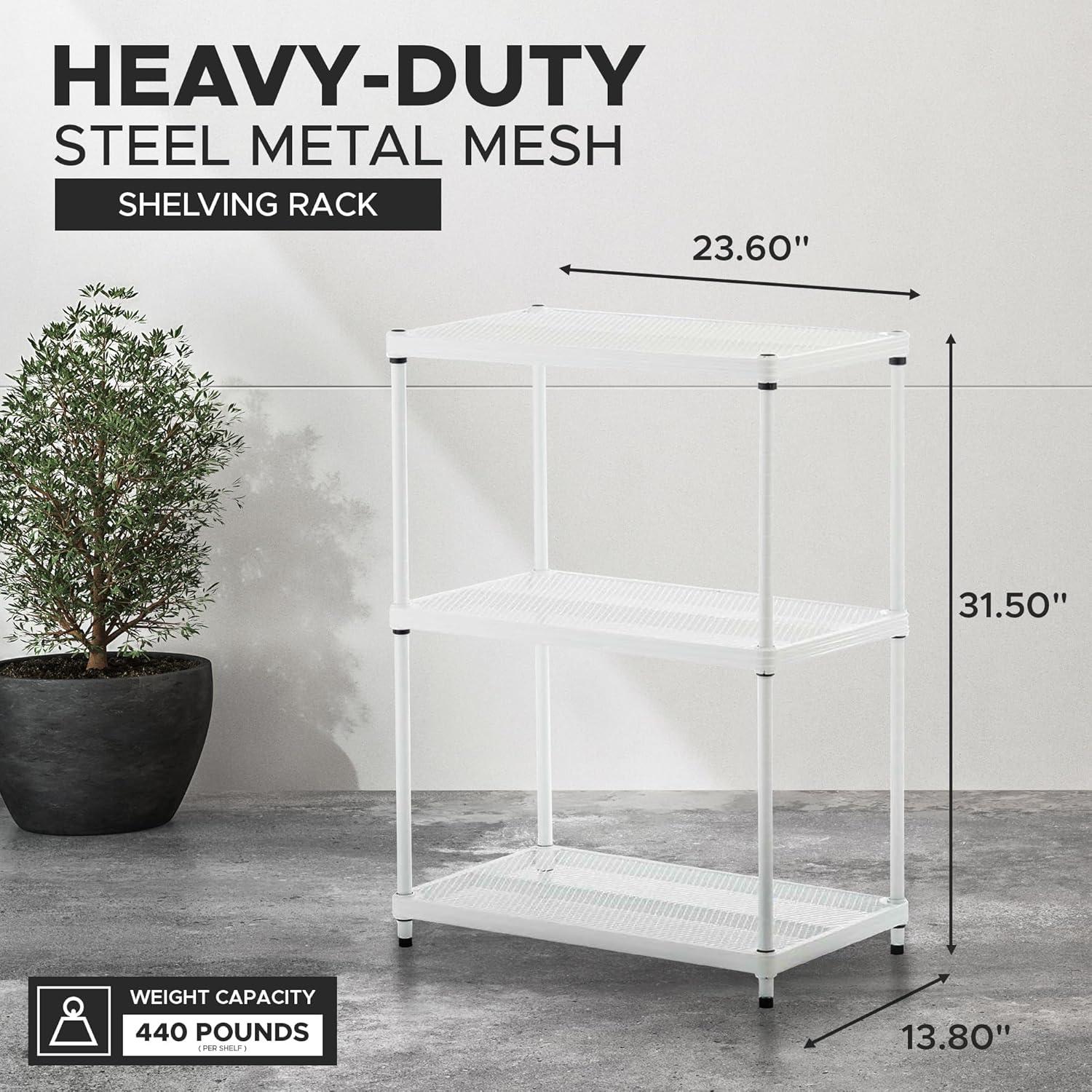 MeshWorks 23.6'' W Steel Height -Adjustable Shelving Unit