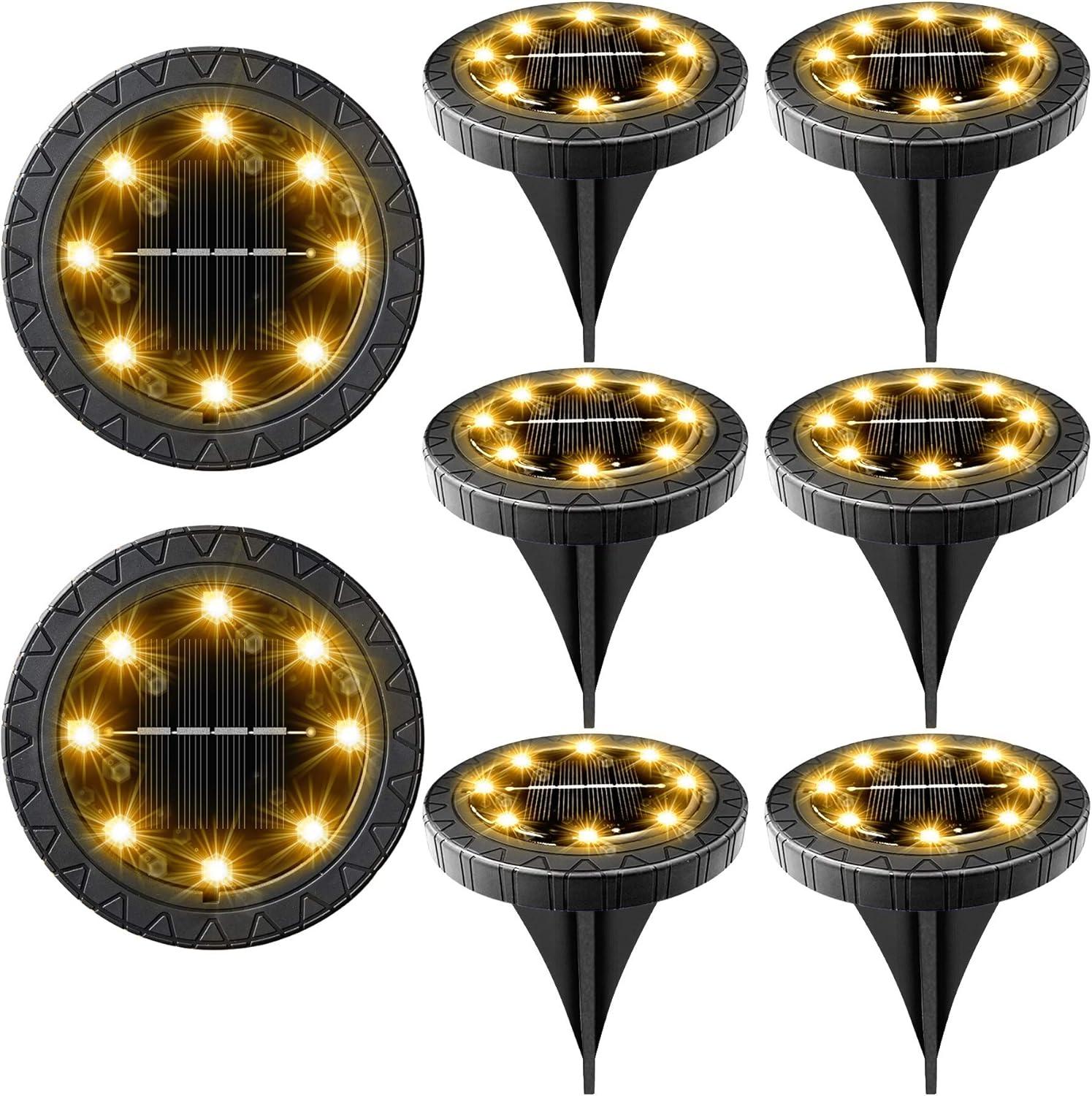 Black Solar Powered LED Pathway Lights Multipack