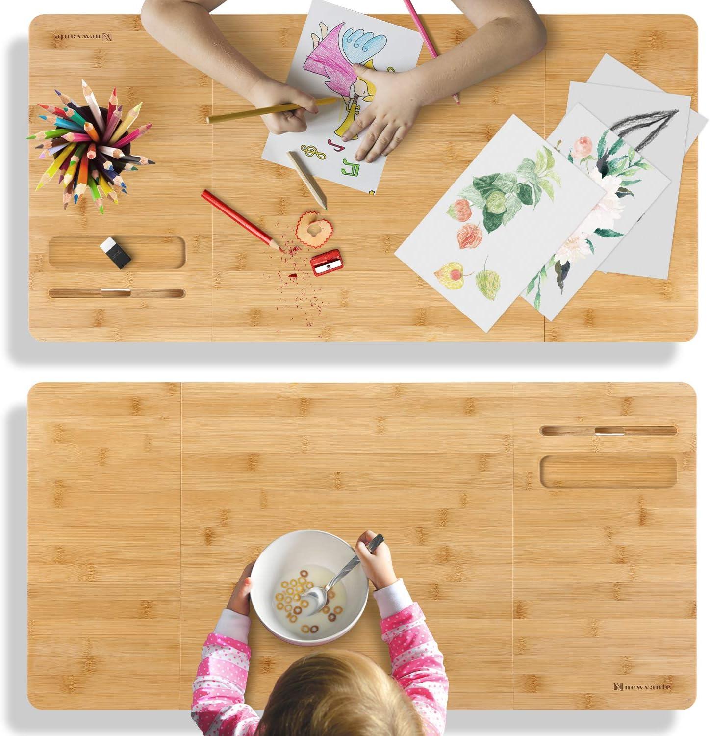Bamboo Foldable Lap Desks for Laptop, Portable Bed Tray Table, Working,Snack Tray Breakfast Tray Bed Table Drawing Table