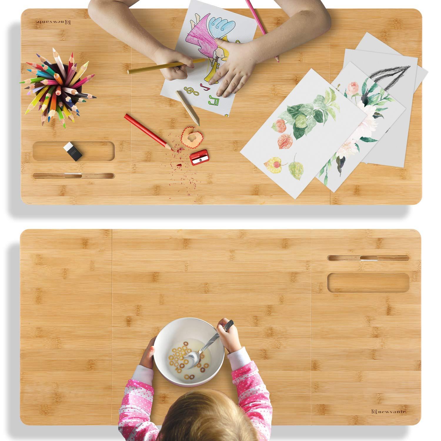 Bamboo Foldable Lap Desks for Laptop, Portable Bed Tray Table, Working,Snack Tray Breakfast Tray Bed Table Drawing Table