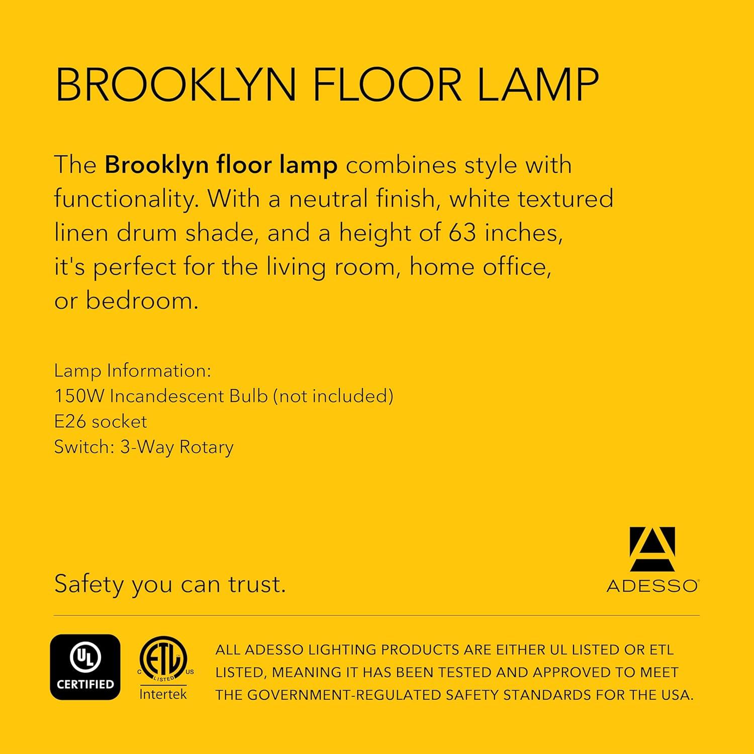 Harcourt 63'' Solid Wood Floor Lamp