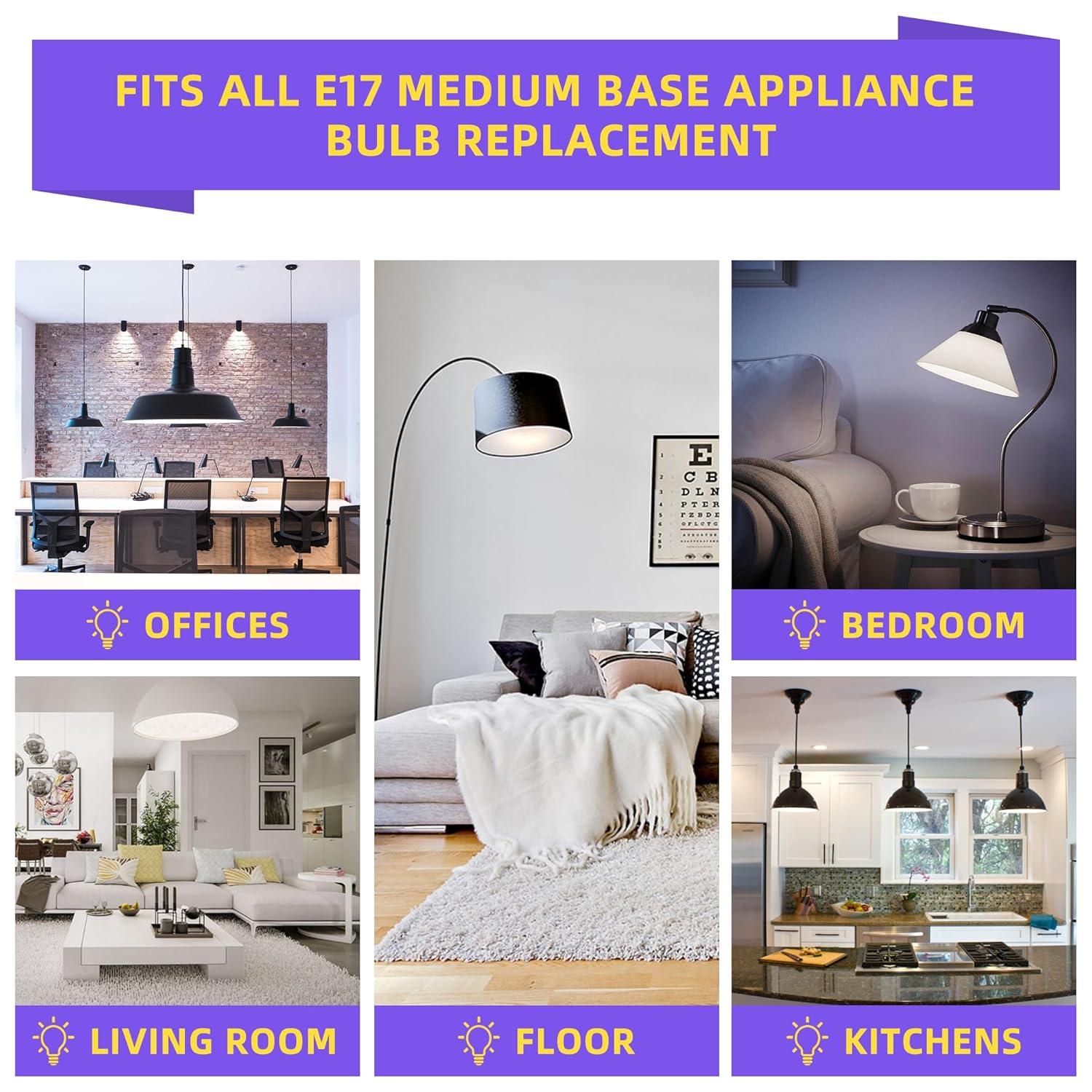 AMI PARTS 8206232A Bulb 40w 125v Microwave Oven Light Replacement Part for Whirlpool Kenmore Maytag Microwave (2pc)