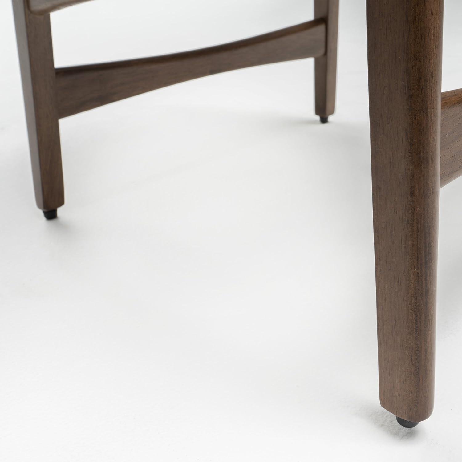 Christopher Knight Home Set of 2 24" Gavin Counter Height Barstool Dark Gray : Upholstered, Rubberwood Legs