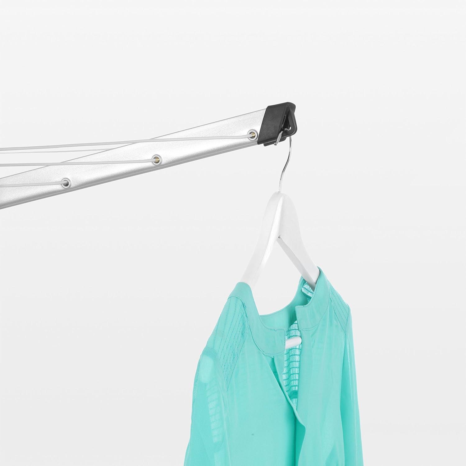 Brabantia Adjustable Gray Steel Outdoor Rotary Clothesline with Accessories