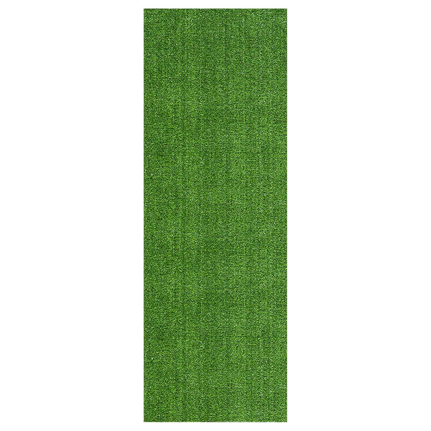Ottomanson Grass Waterproof Indoor/Outdoor Realistic Feel Artificial Grass Turf Rugs and Rolls Customized Size For Balcony, Patios