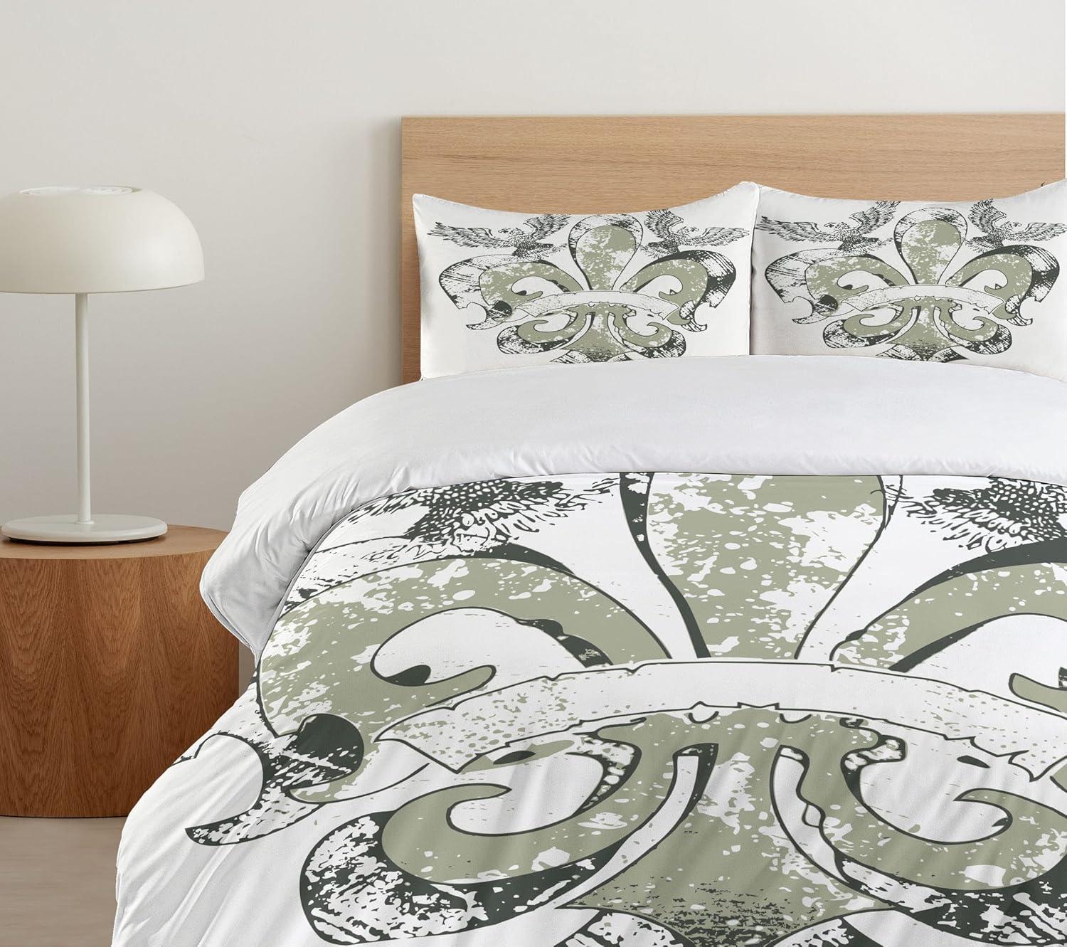 Ambesonne French Country Mixed Duvet Cover Set