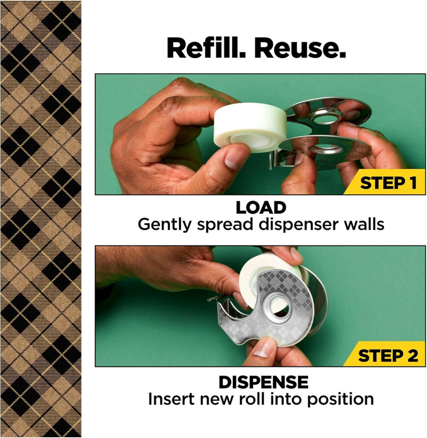 Scotch Magic Stainless Steel Refillable Tape Dispenser