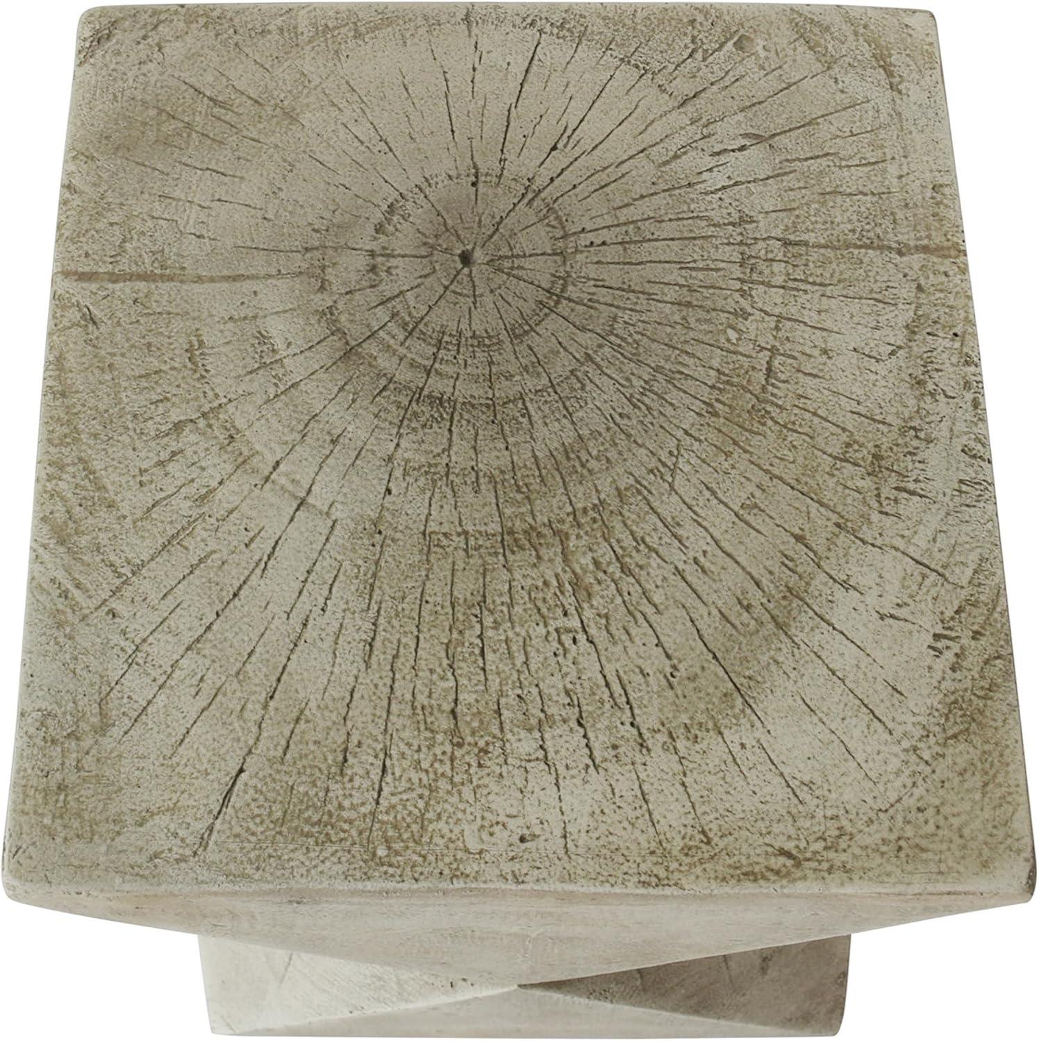 Lux Outdoor Lightweight Concrete Accent Table, Light Gray