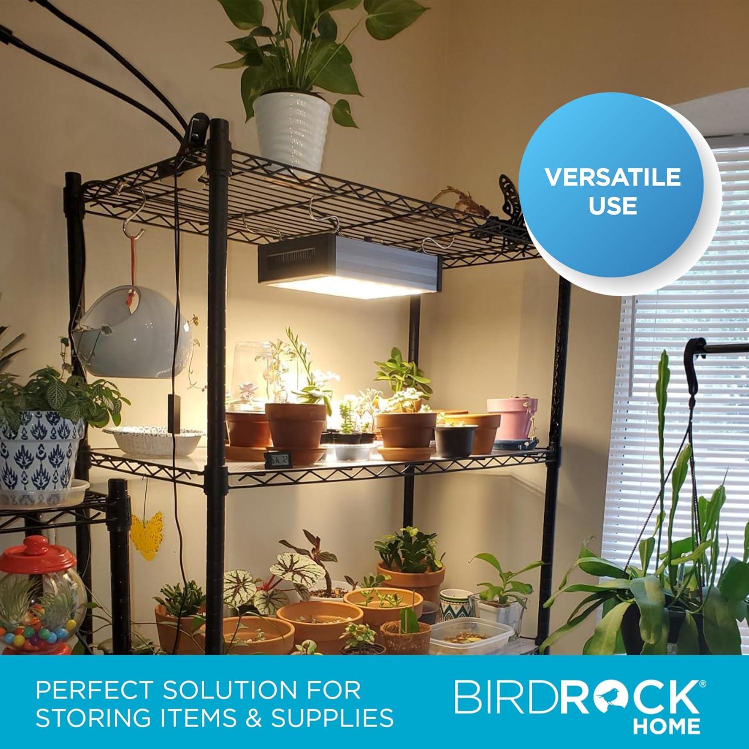 Black Adjustable 3-Tier Wire Utility Shelving Unit