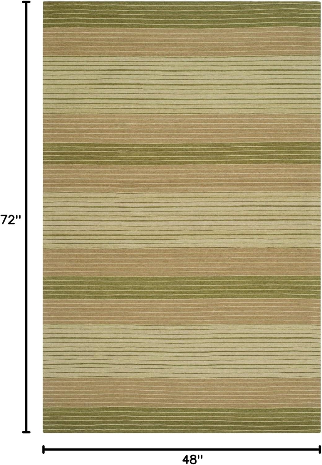 Marbella MRB283 Hand Loomed Area Rug - Green - 4'x6' - Safavieh.