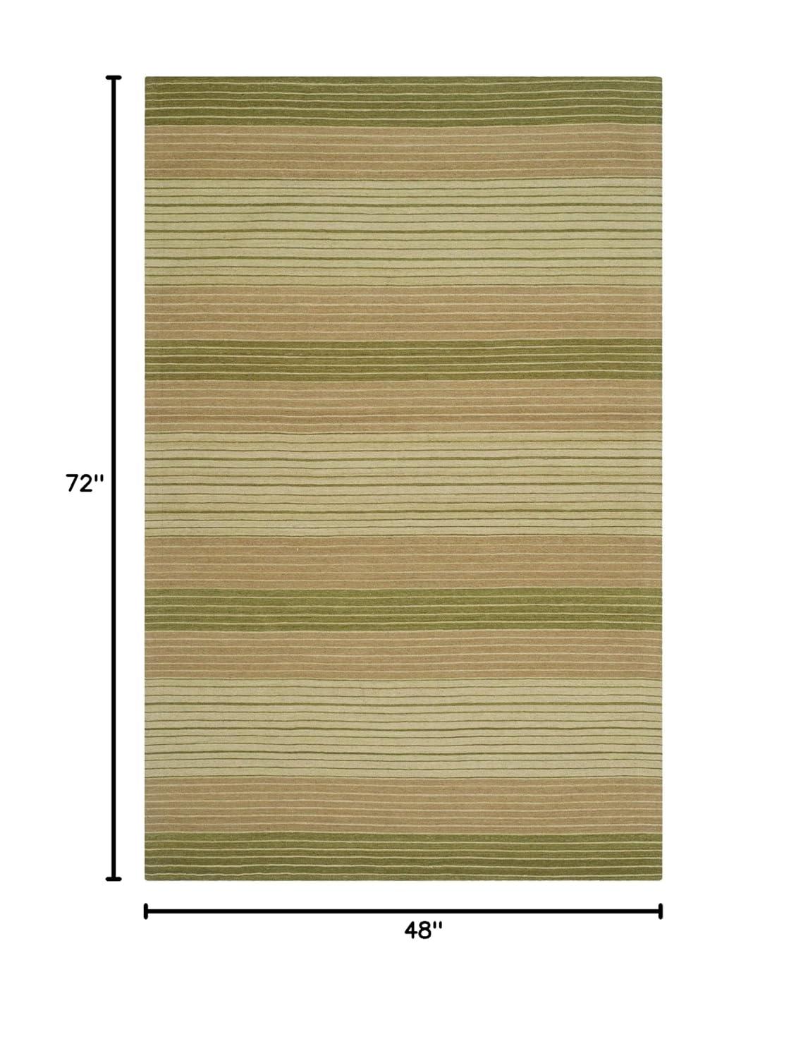 Marbella MRB283 Hand Loomed Area Rug - Green - 4'x6' - Safavieh.