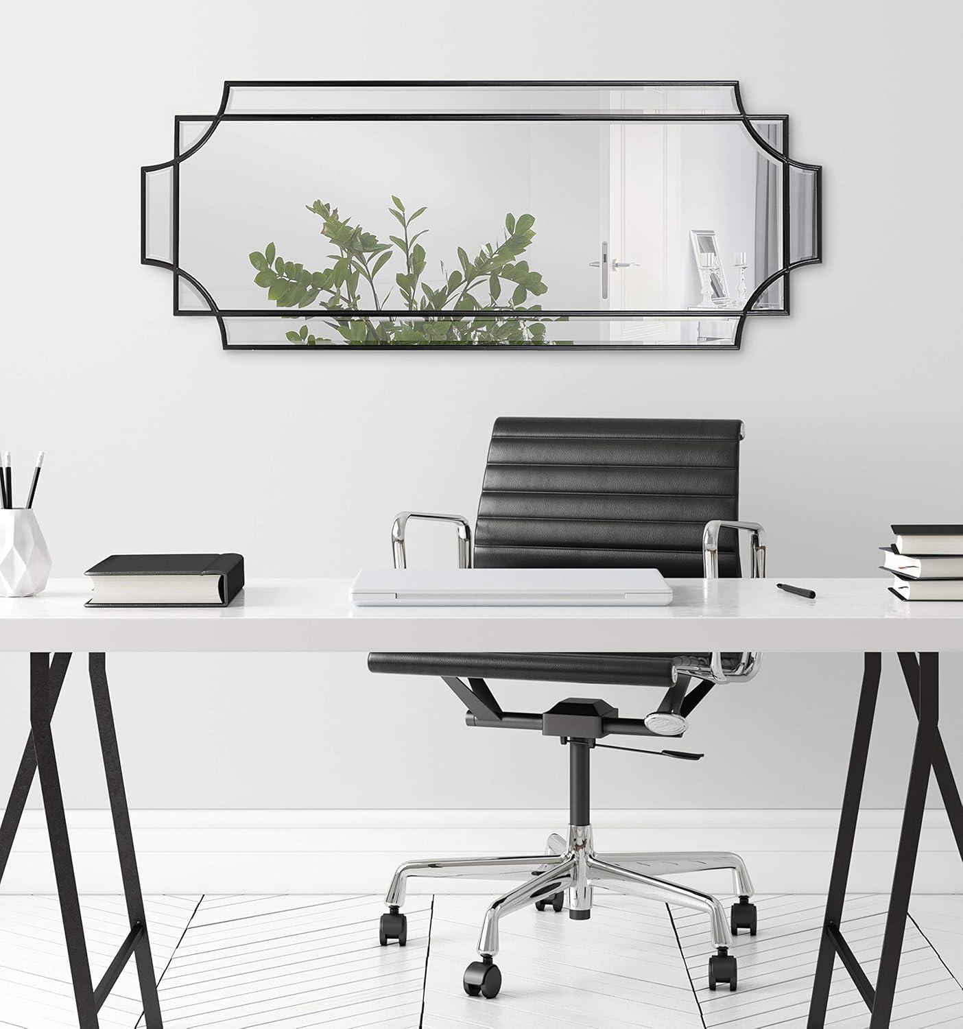 16" x 42" Minuette Decorative Framed Wall Mirror Bronze - Kate & Laurel All Things Decor: Modern Style, No Assembly Required, Wall Mount