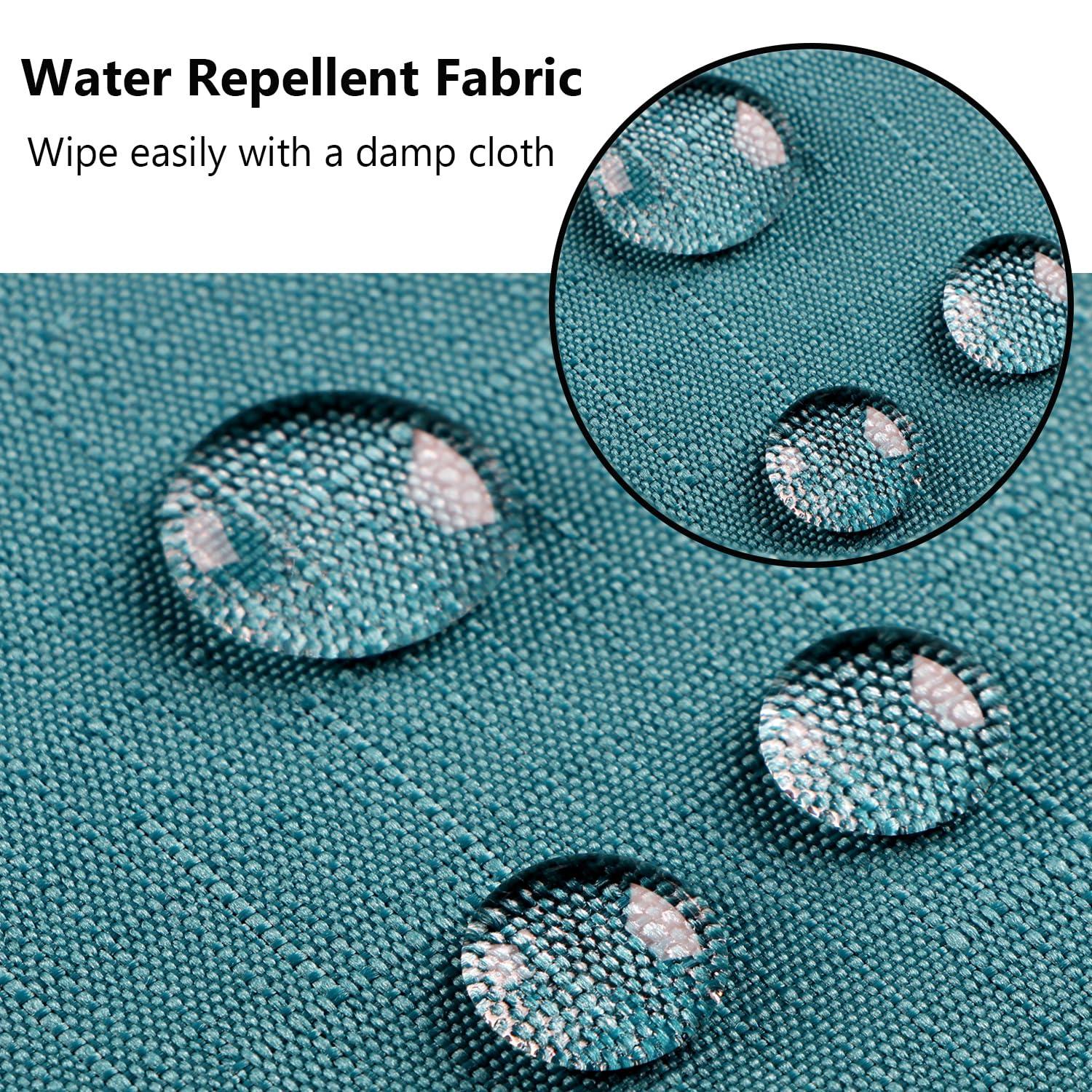 Patio Seat Cushion Covers,Washable Slip Covers Replacement,Waterproof Outdoor Furniture Chair Cushion Pillow Seat Cover for Couch,Garden,Sofa,Teal,24"×22"×4"(4 Covers Only)