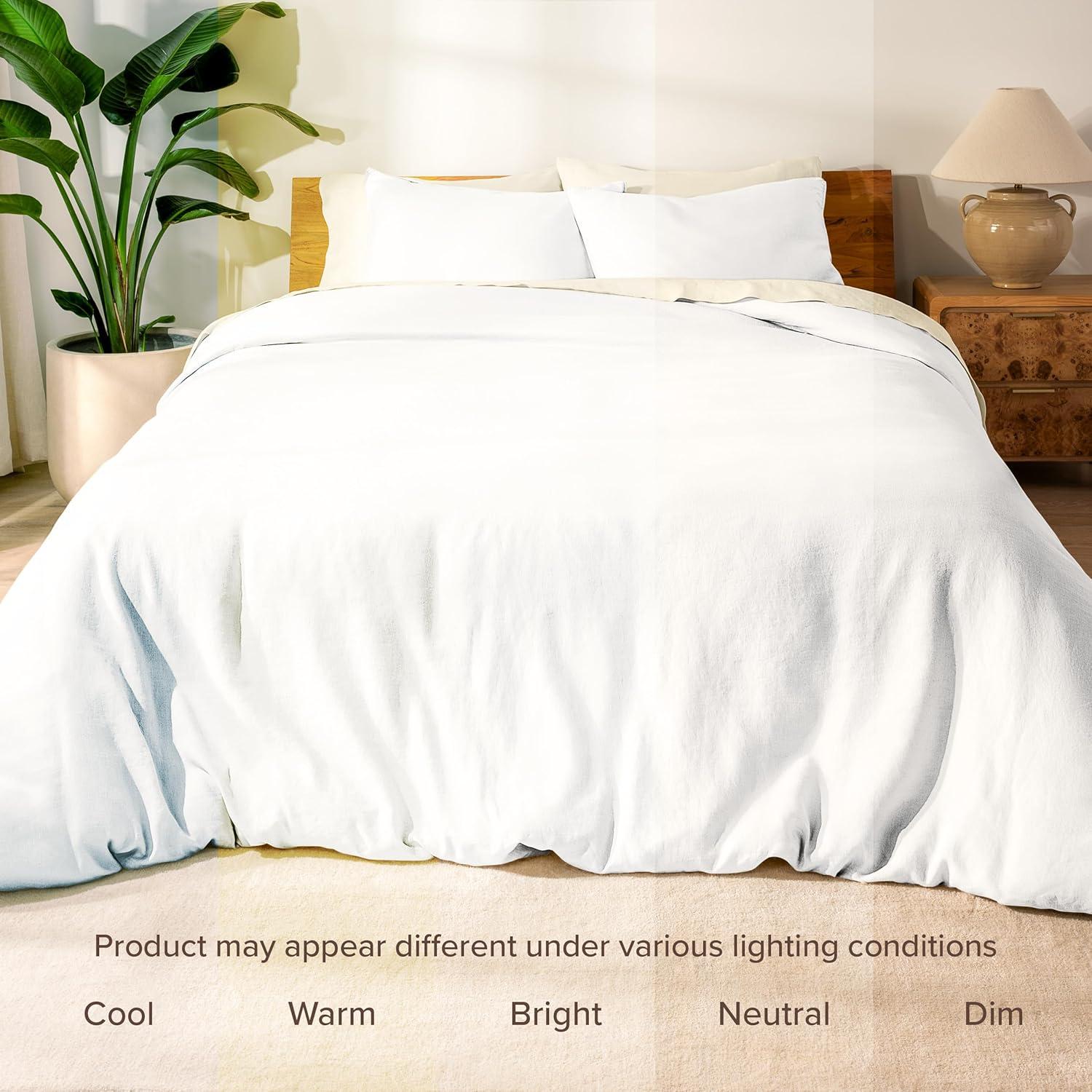 Bare Home Linen Duvet Cover Set