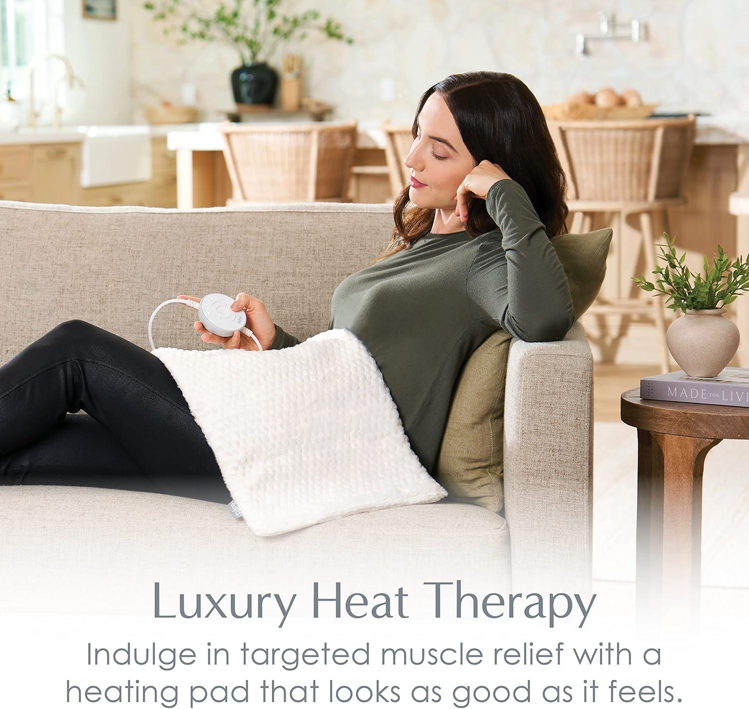 Pure Enrichment Pure Radiance Luxury Heating Pad - 12" x 24" - Cloud