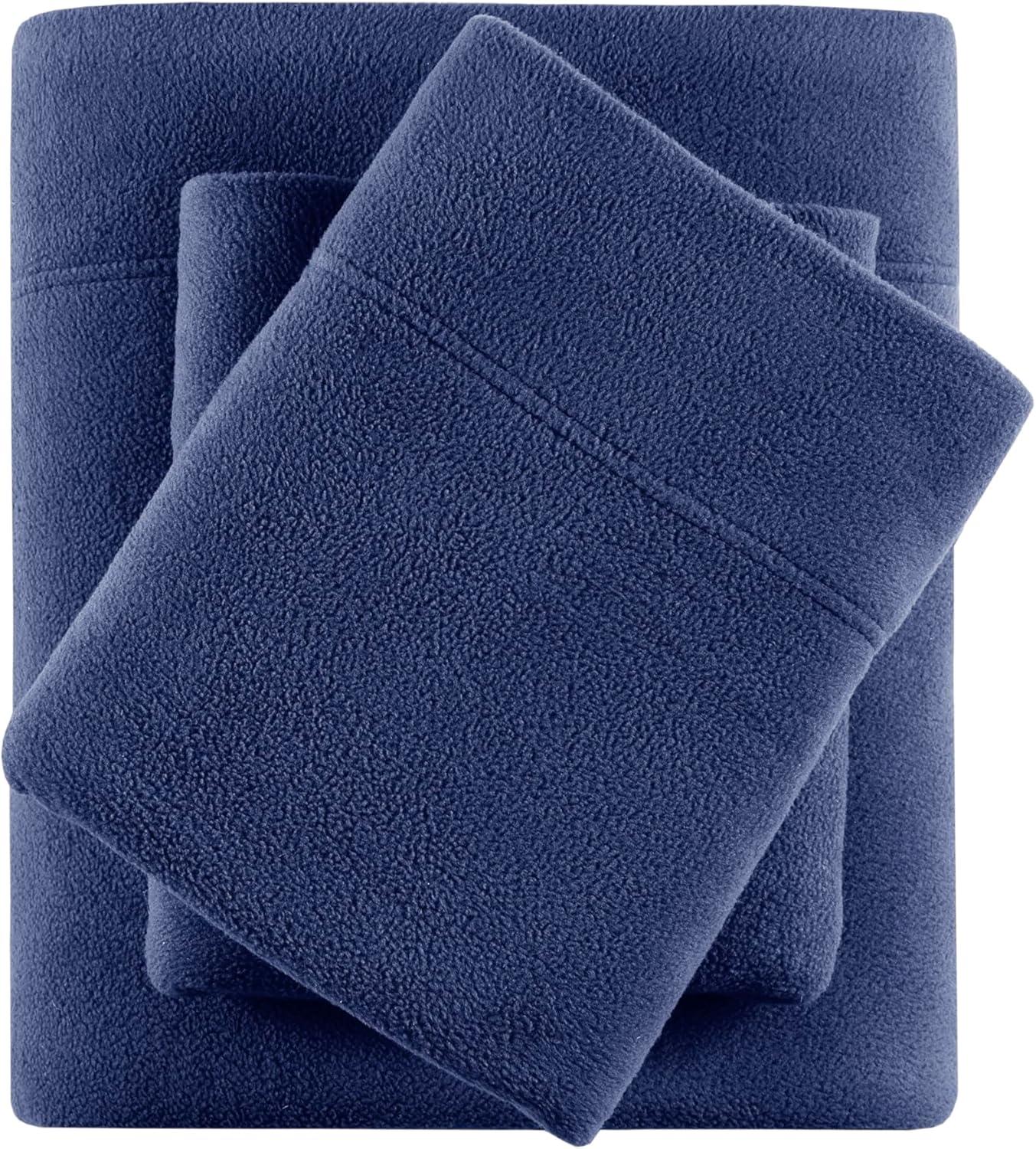 Full Micro Fleece Sheet Set Navy - True North by Sleep Philosophy