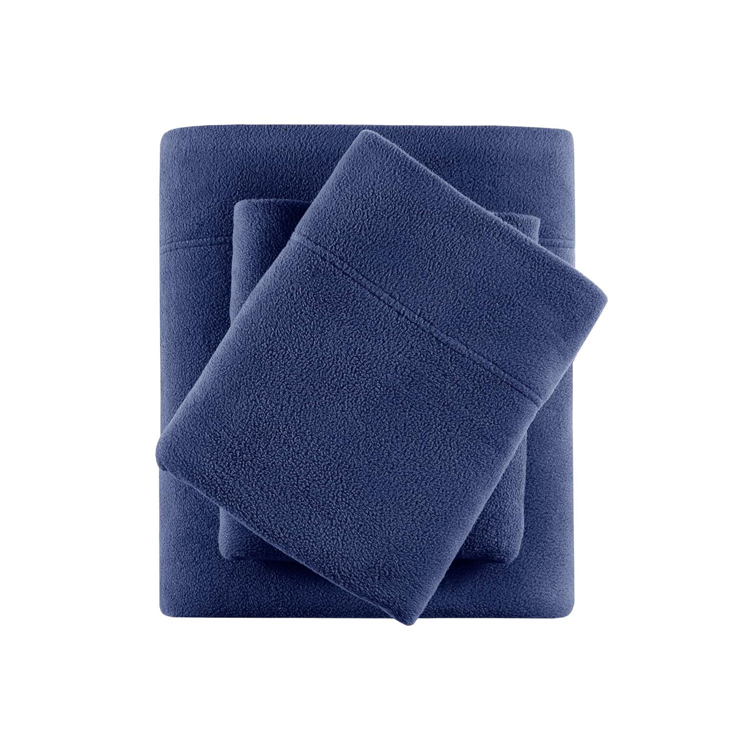 Full Micro Fleece Sheet Set Navy - True North by Sleep Philosophy
