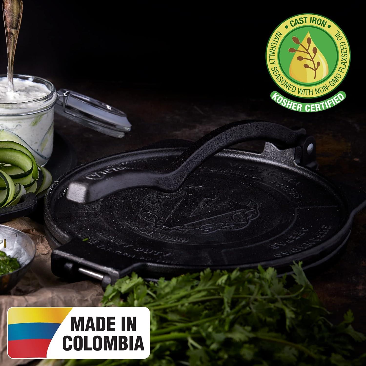 Victoria 10-Inch Heavy-Duty Cast Iron Tortilla Press