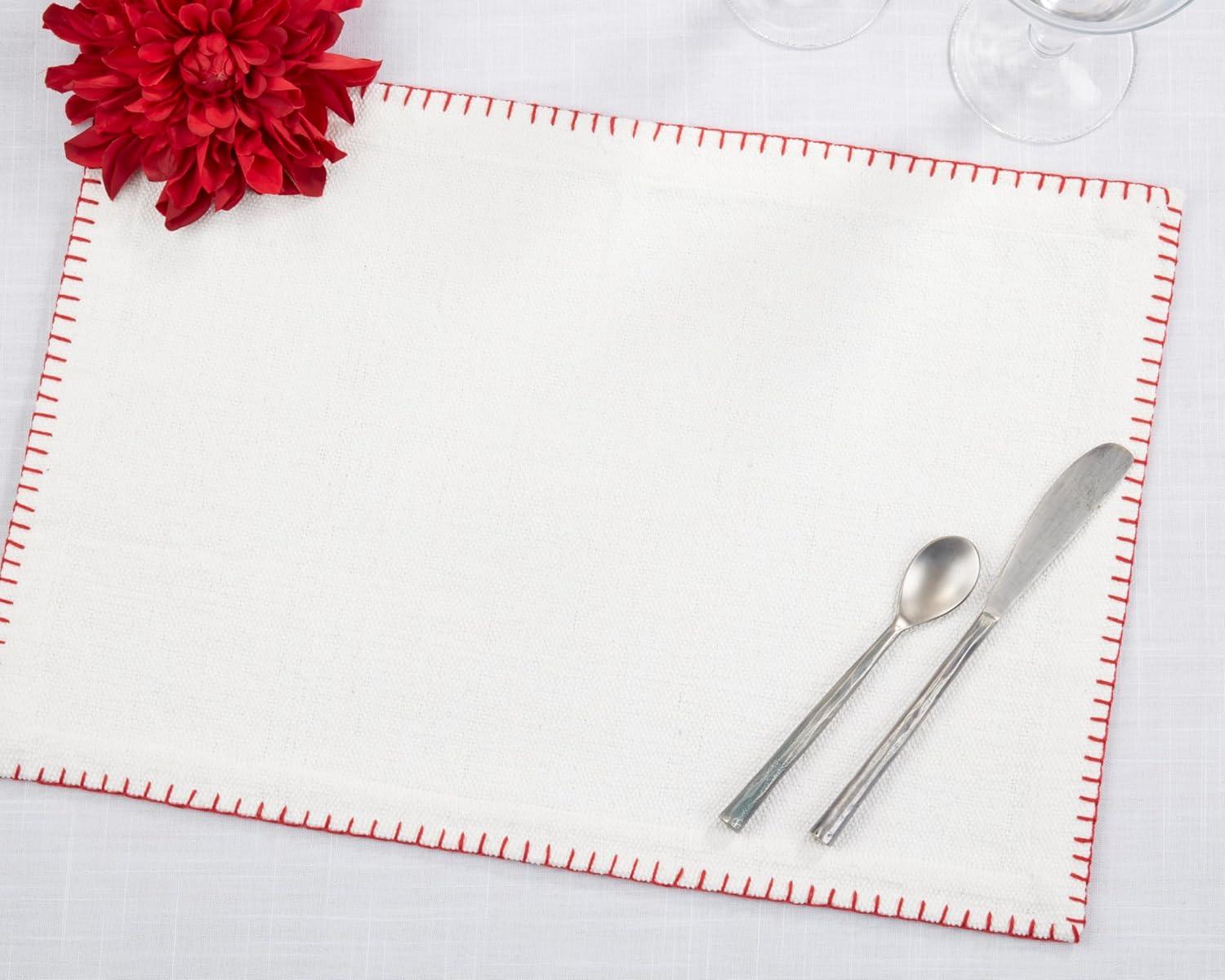 Saro Ivara Cotton Rectangle Placemat (Set of 12)