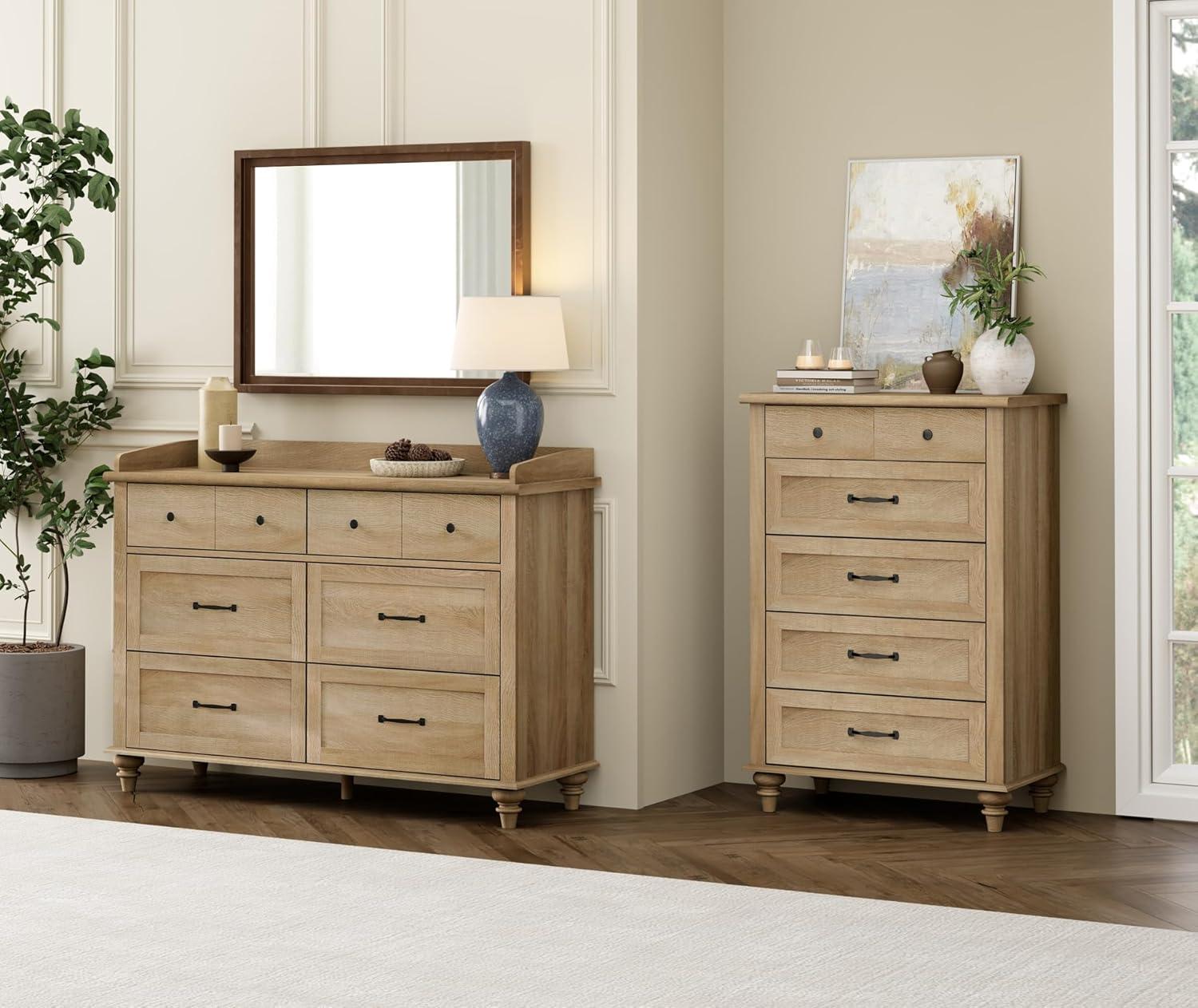 One Allium Way® 2 Piece Dresser Set - -Include One 5 Drawer Dresser & One 6 Drawer Dresser