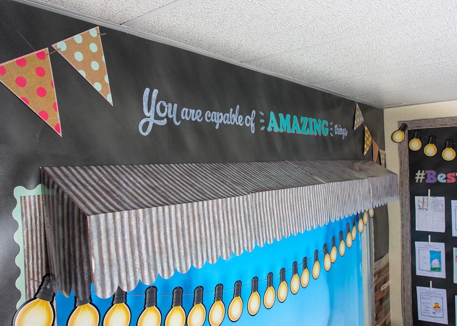 Home Sweet Classroom Corrugated Metal Design Awning
